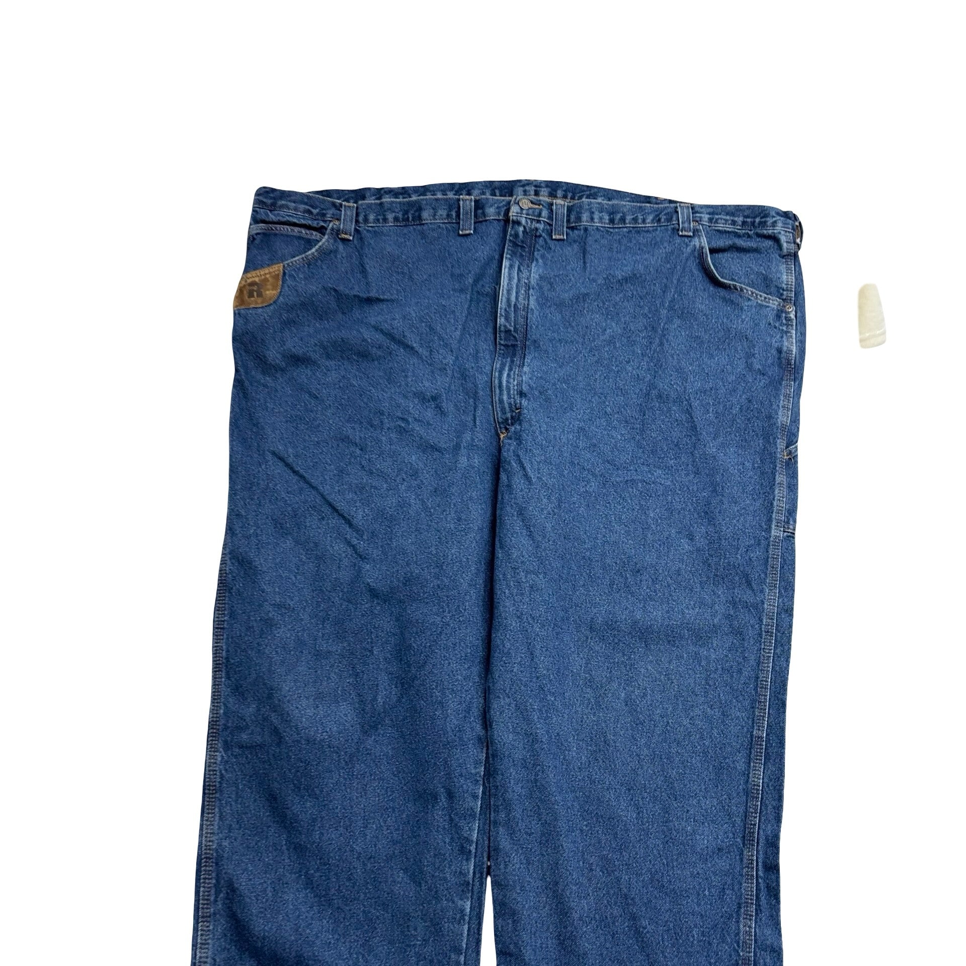 Wrangler Carpenter Jeans W60 L32 Mens Mid Blue Relaxed Straight Fit Denim (E)