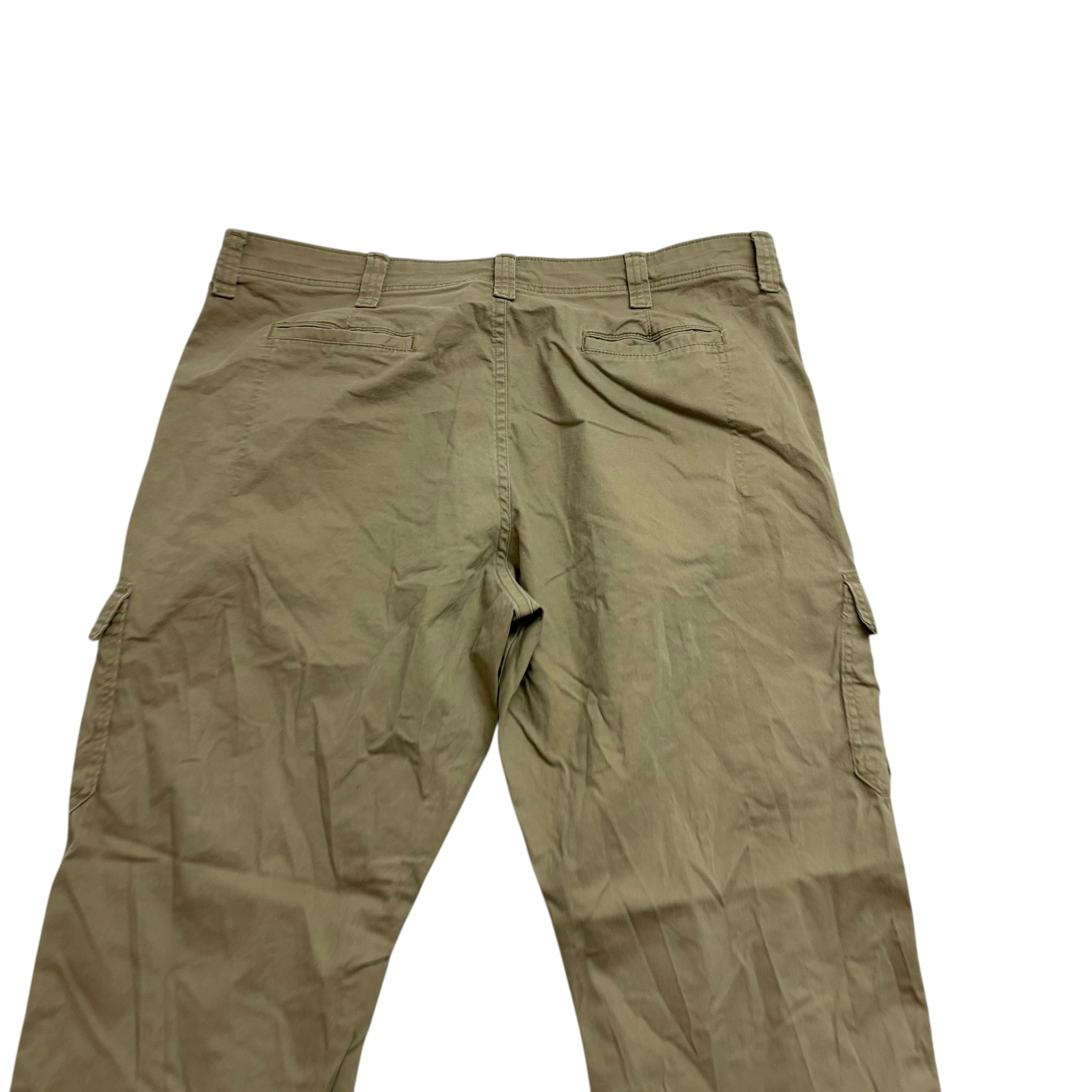 Wrangler Cargo Pants W40 L32 Mens Beige Relaxed Straight Fit Trousers (E)