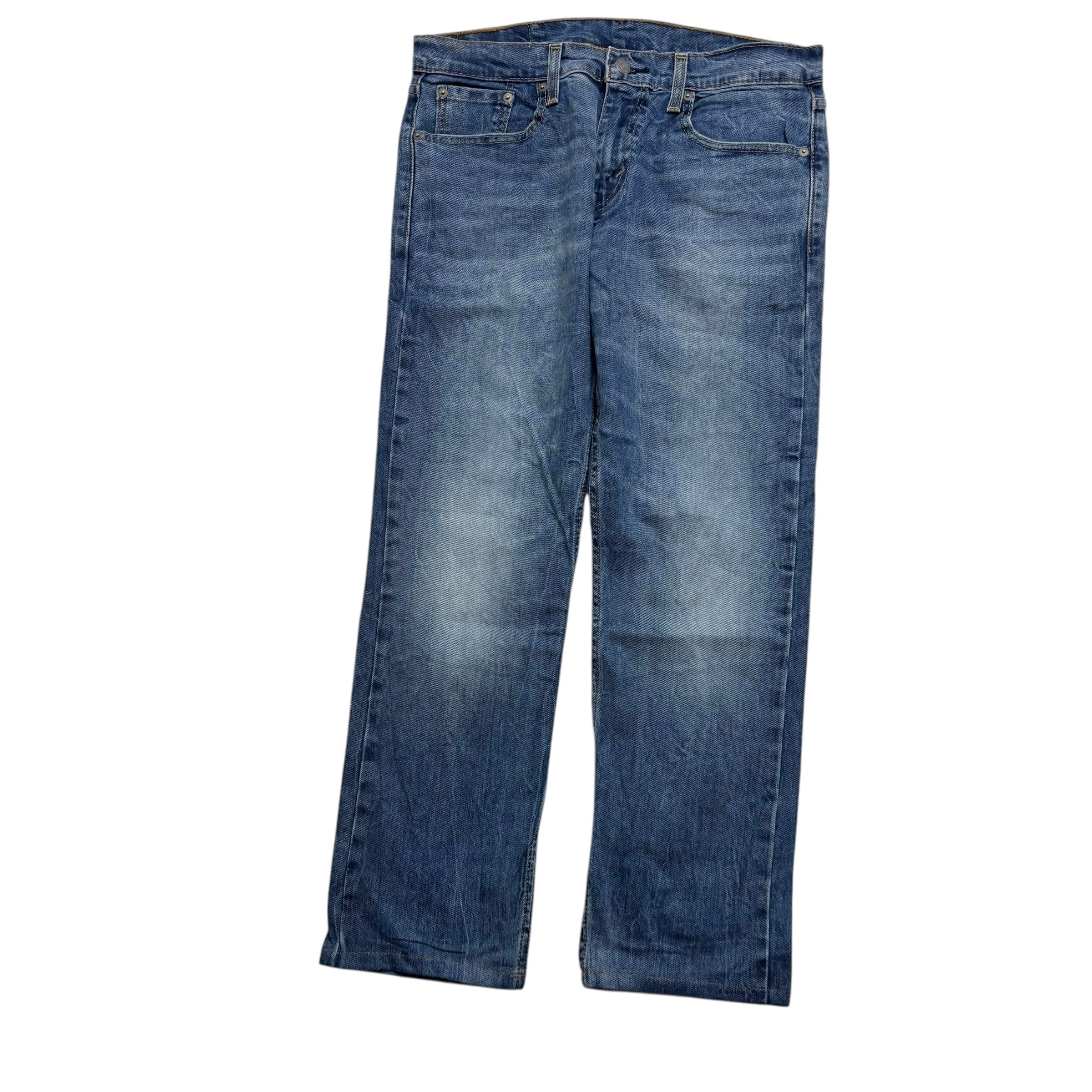 Levis 502 Jeans W31 L27 Mens Mid Blue Regular Tapered Fit Stretch Denim (E)