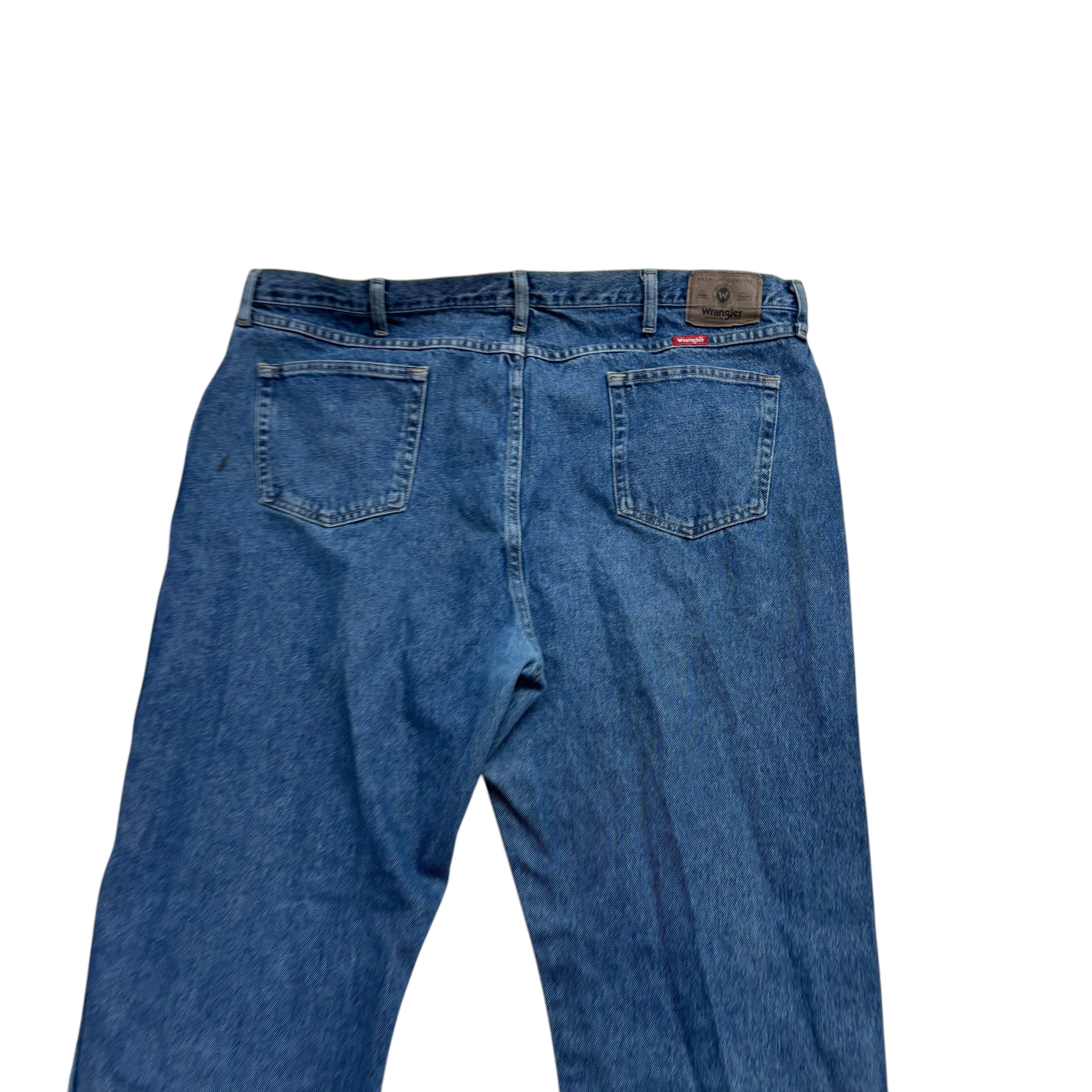 Wrangler Jeans W46 L30 Mens Mid Blue Regular Straight Fit Denim