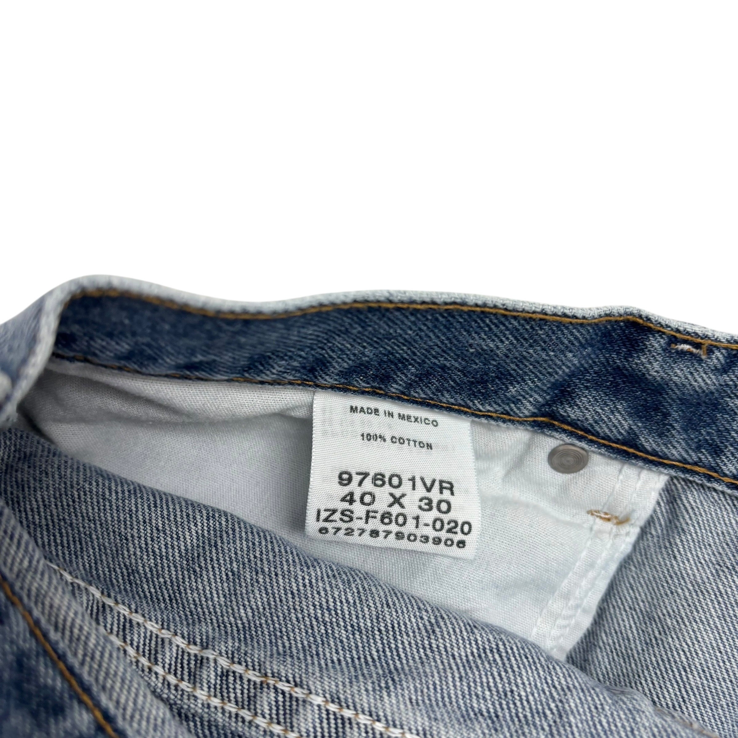 Wrangler Jeans W40 L30 Mens Mid Blue Relaxed Straight Fit Vintage Denim (E)