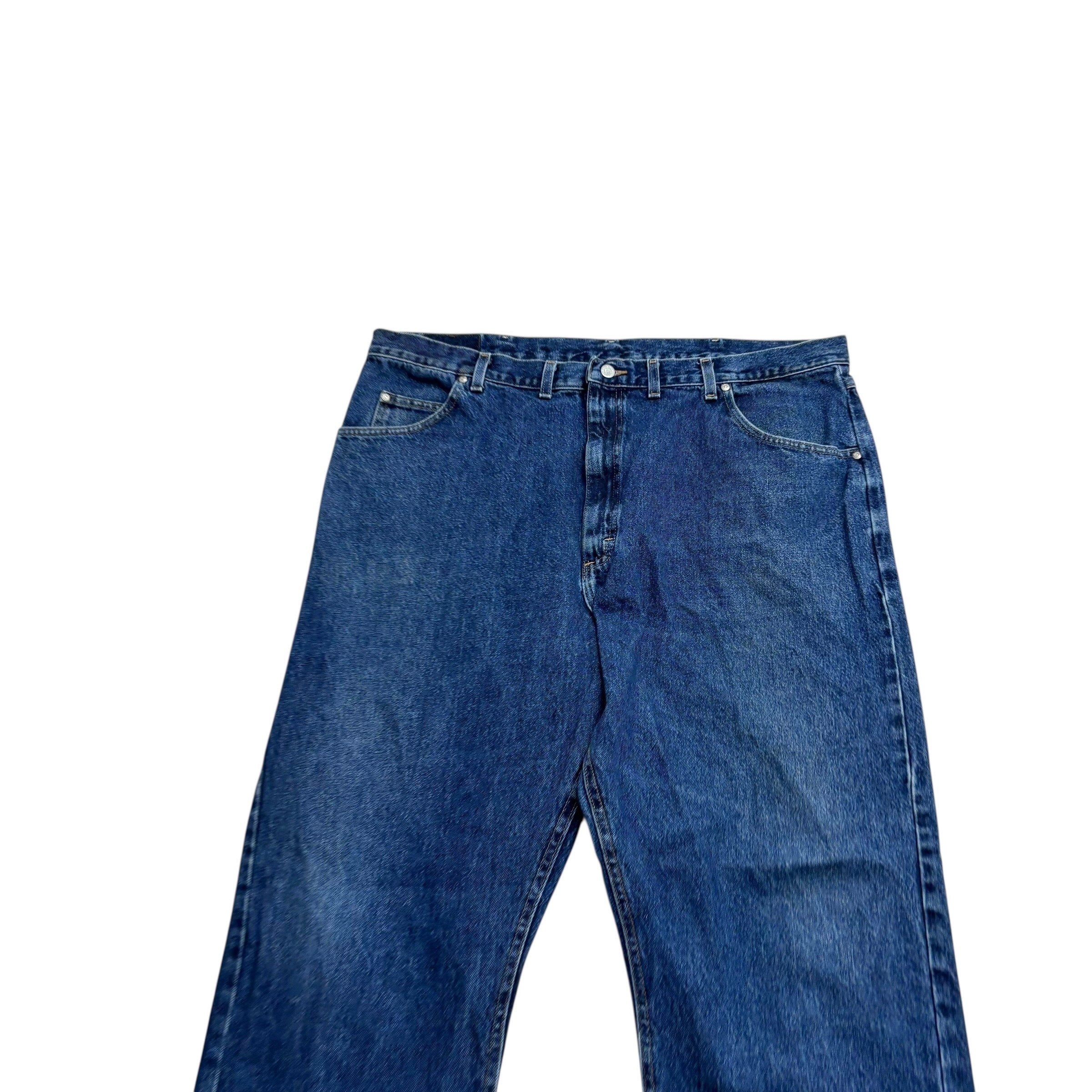 Wrangler Jeans W42 L32 Mens Mid Blue Relaxed Straight Fit Vintage Denim