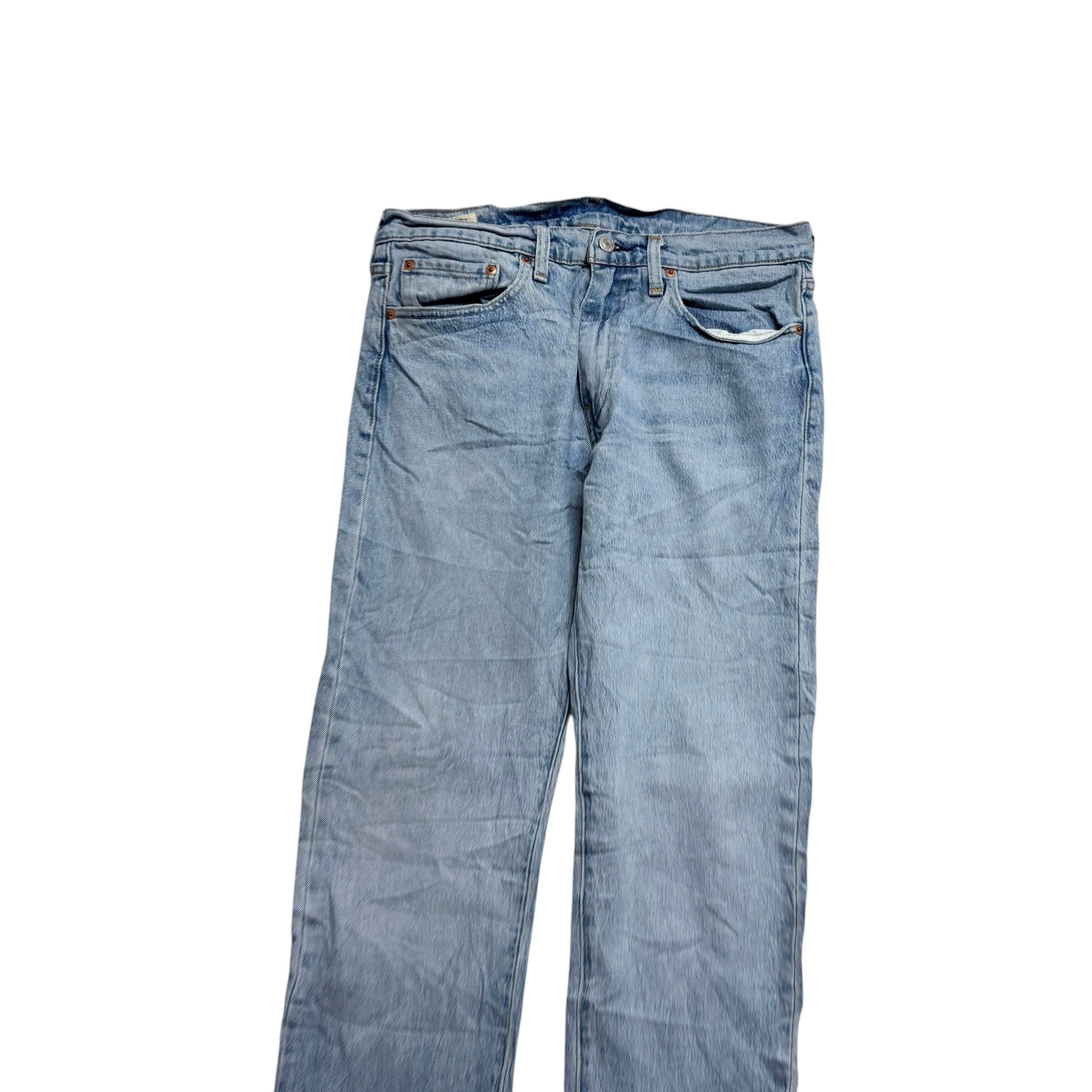Levis 502 Jeans W32 L34 Mens Light Blue Regular Tapered Fit Stretch Denim (E)