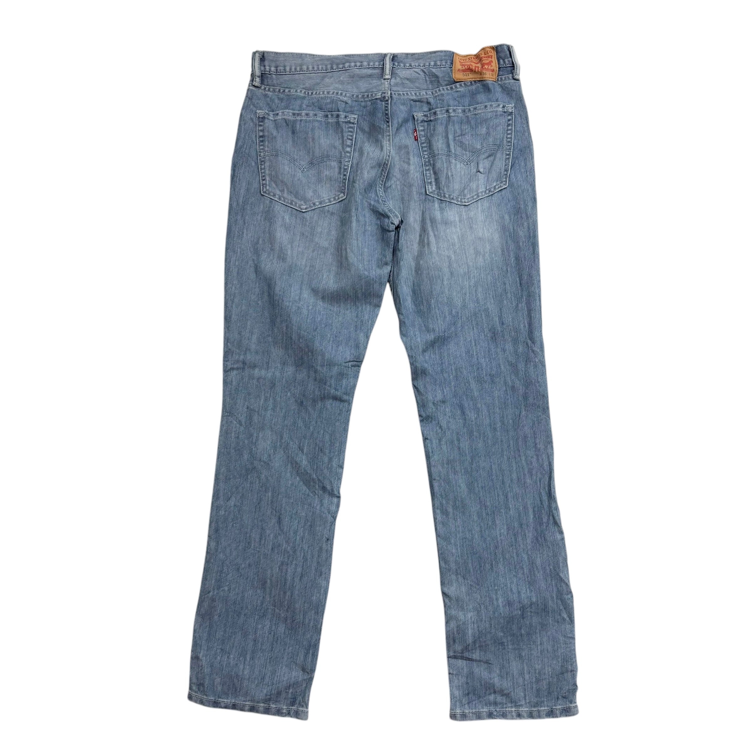 Levis 511 Jeans W36 L32 Mens Light Blue Slim Fit Denim (E)