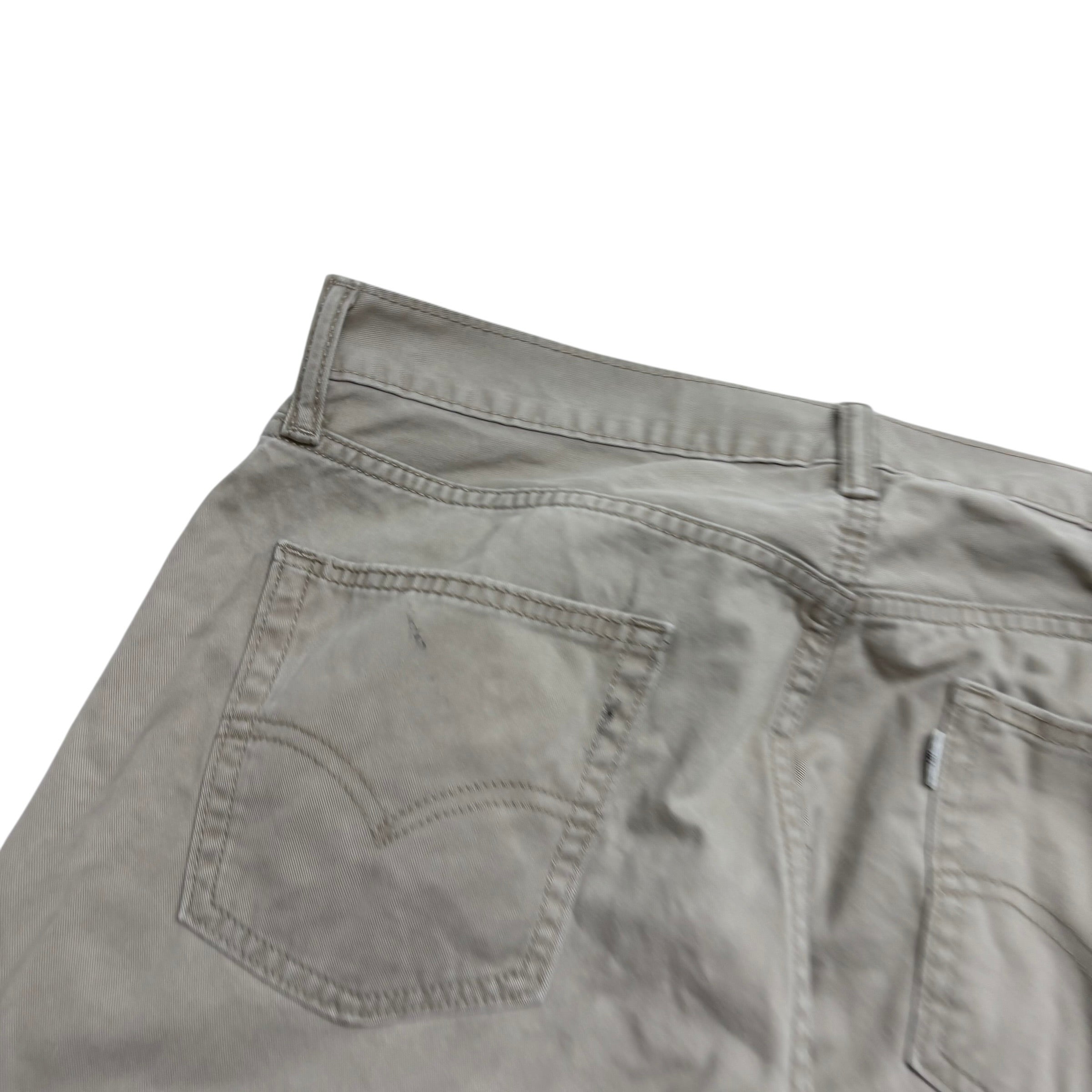 Levis 514 Trousers W34 L34 Mens Cream Regular Straight Fit Cotton Pants