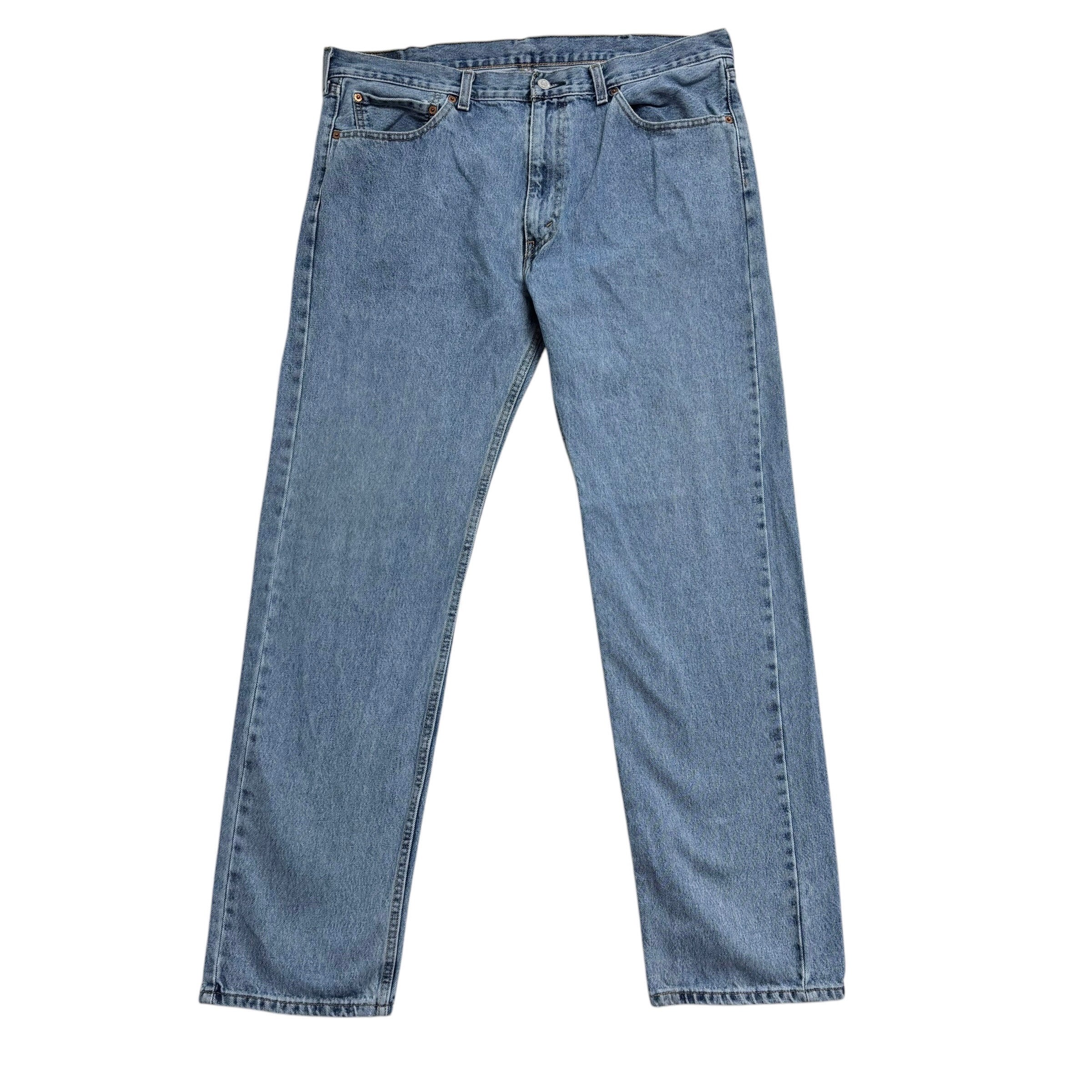 Levis 505 Jeans W38 L34 Mens Light Blue Regular Straight Fit Denim
