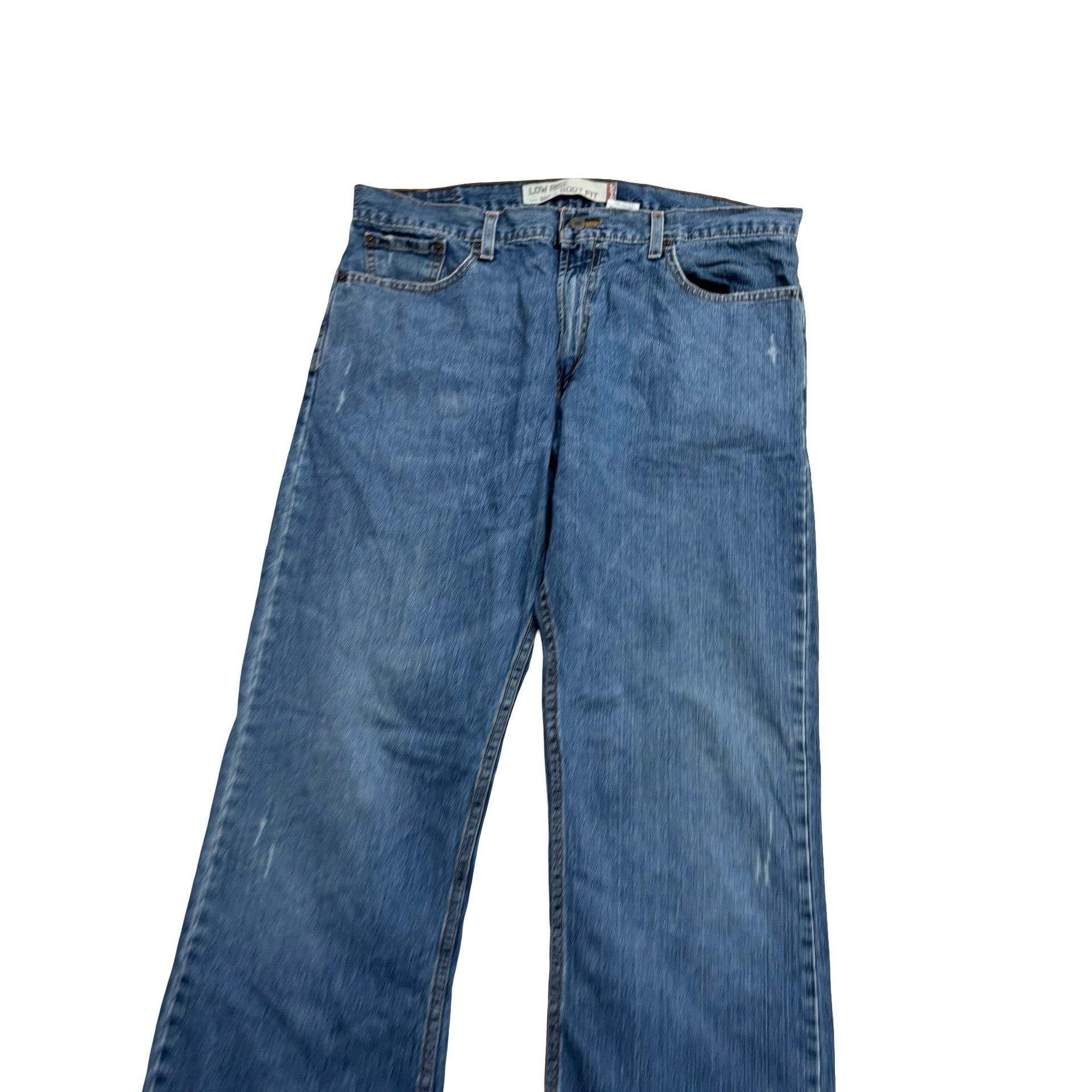 Levis 527 Jeans W36 L34 Mens Mid Blue Low Bootcut Fit Vintage Denim