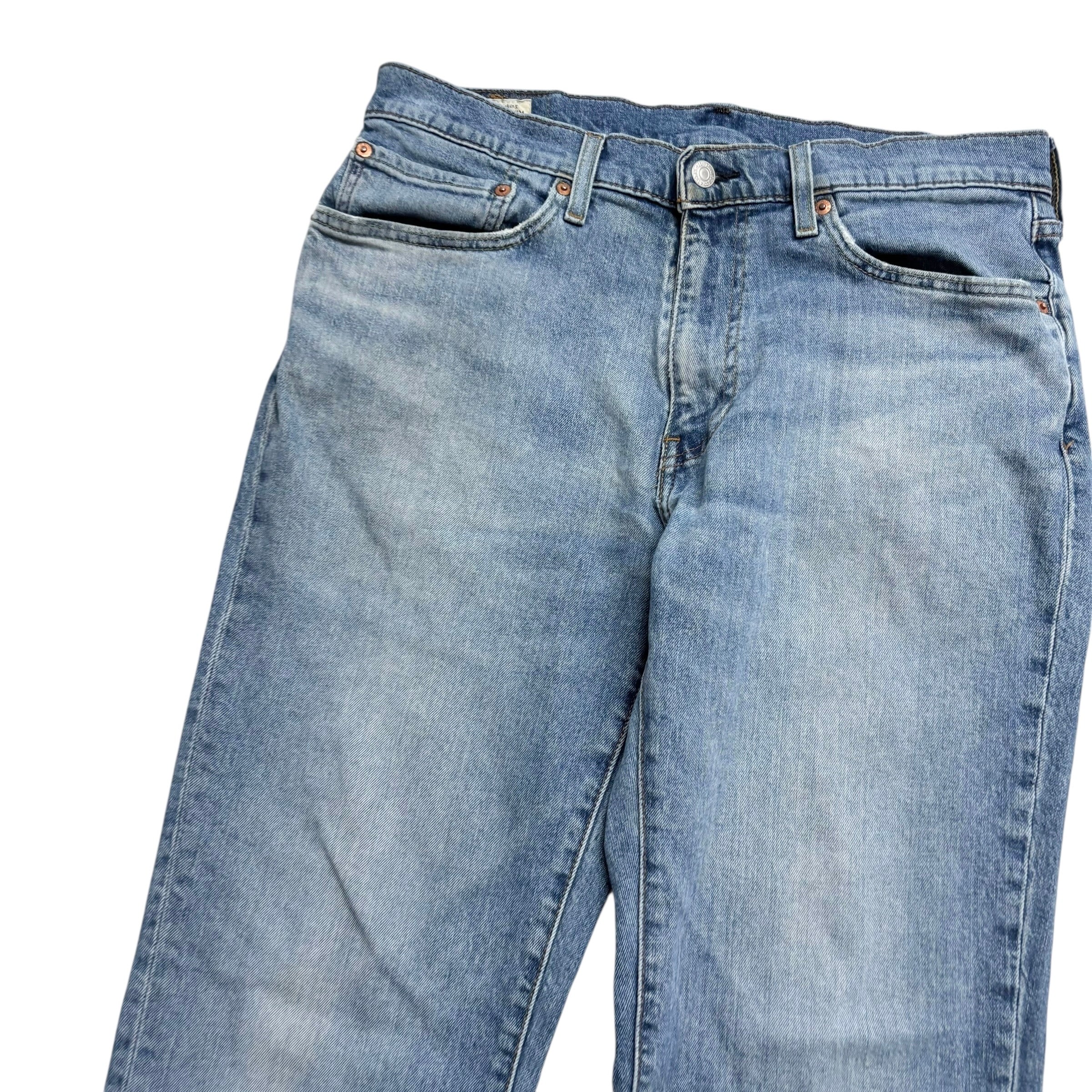 Levis 541 Jeans W34 L32 Mens Mid Blue Athletic Tapered Fit Stretch Denim