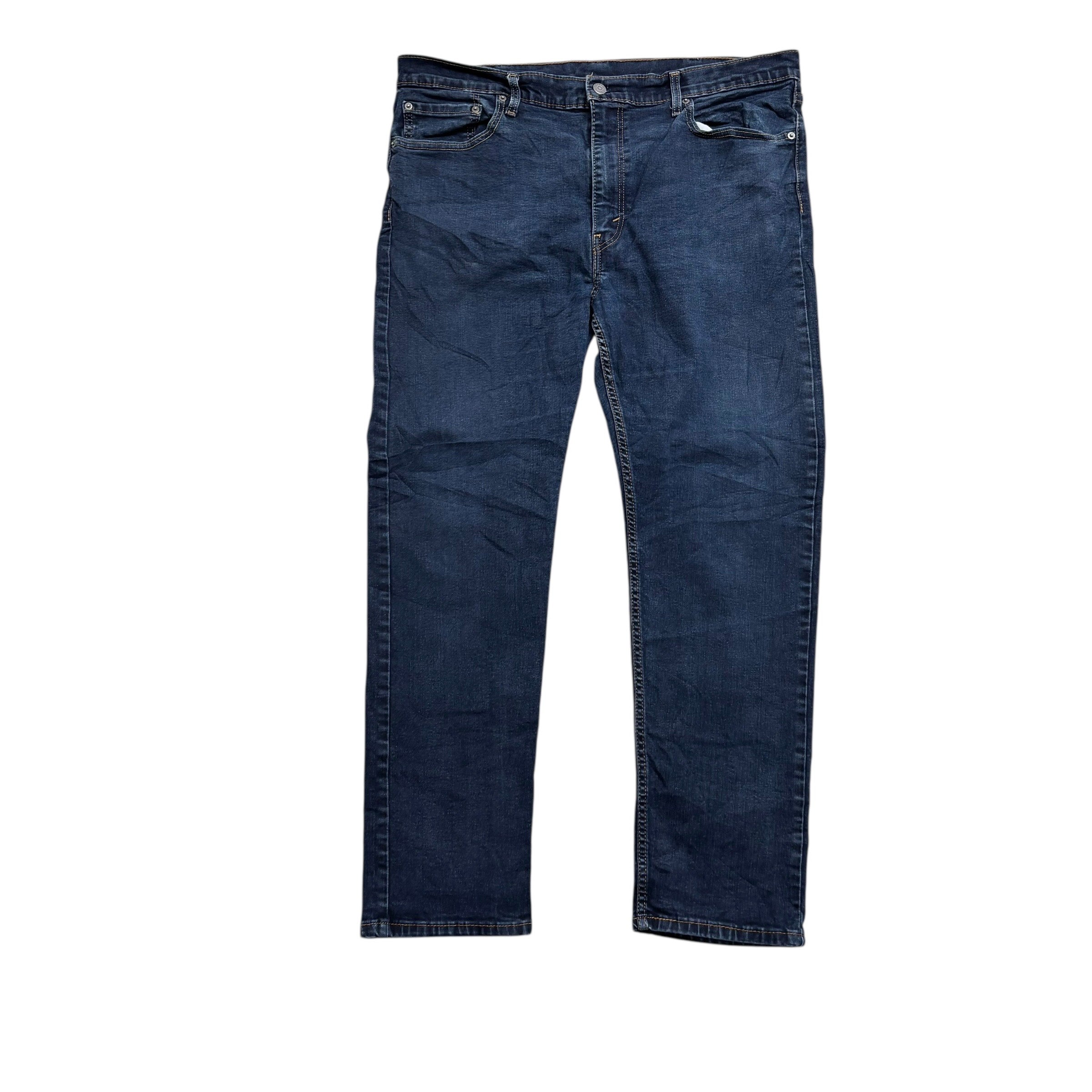 Levis 502 Jeans W40 L31 Mens Dark Blue Regular Tapered Fit Stretch Denim (E)