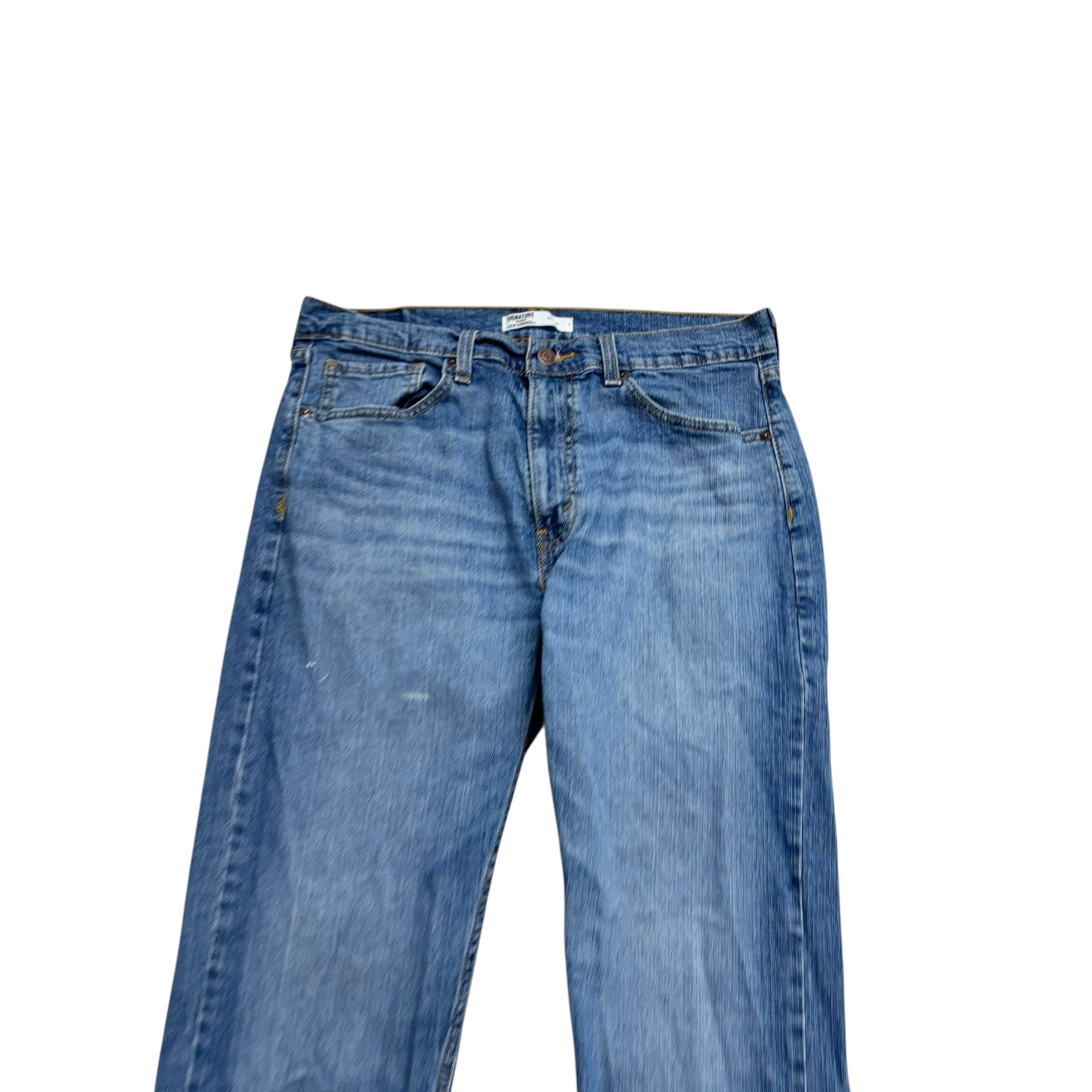 Levis Signature Jeans W33 L30 Mens Mid Blue Regular Straight Fit Stretch (F)