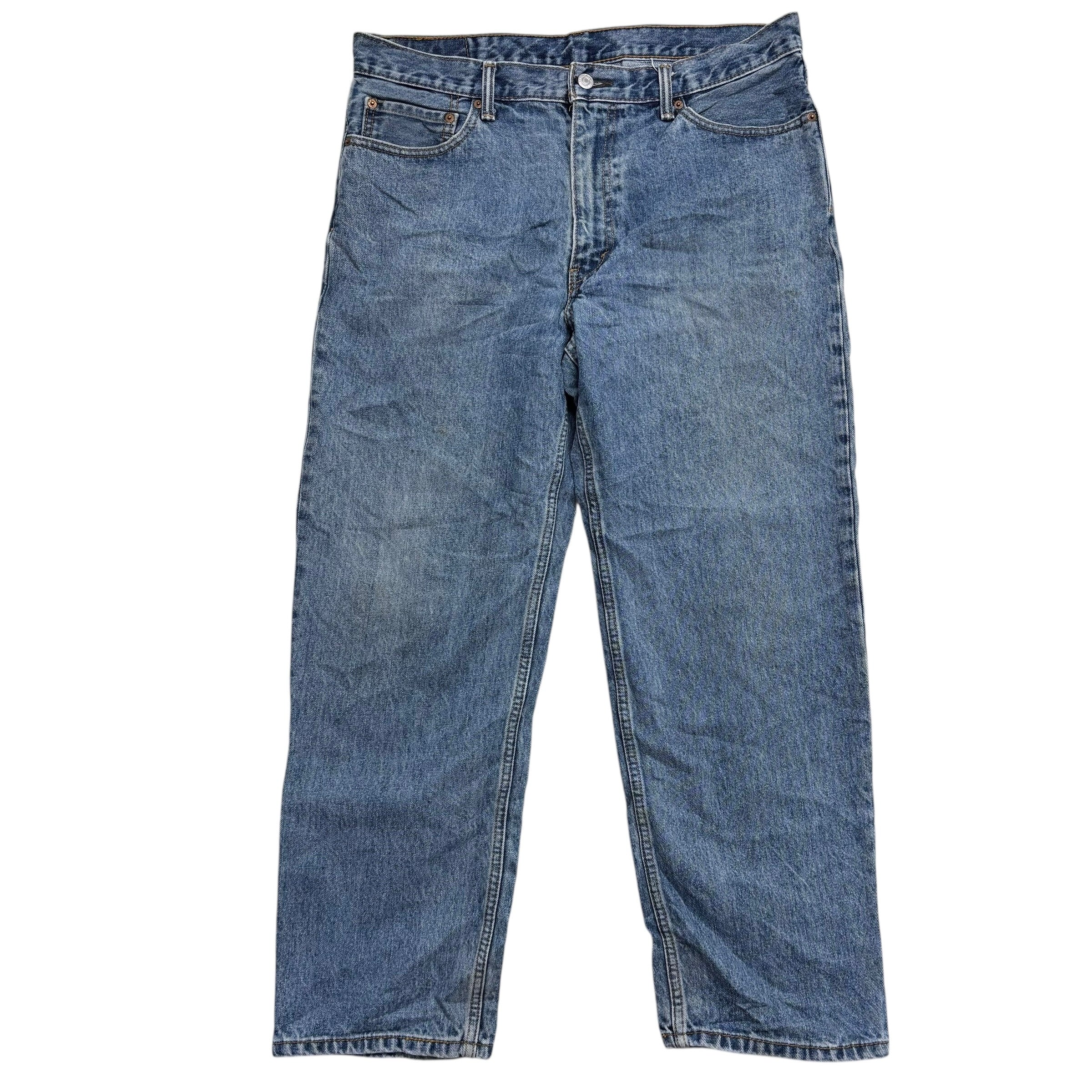 Levis 550 Jeans W36 L30 Mens Mid Blue Baggy Relaxed Straight Fit Denim