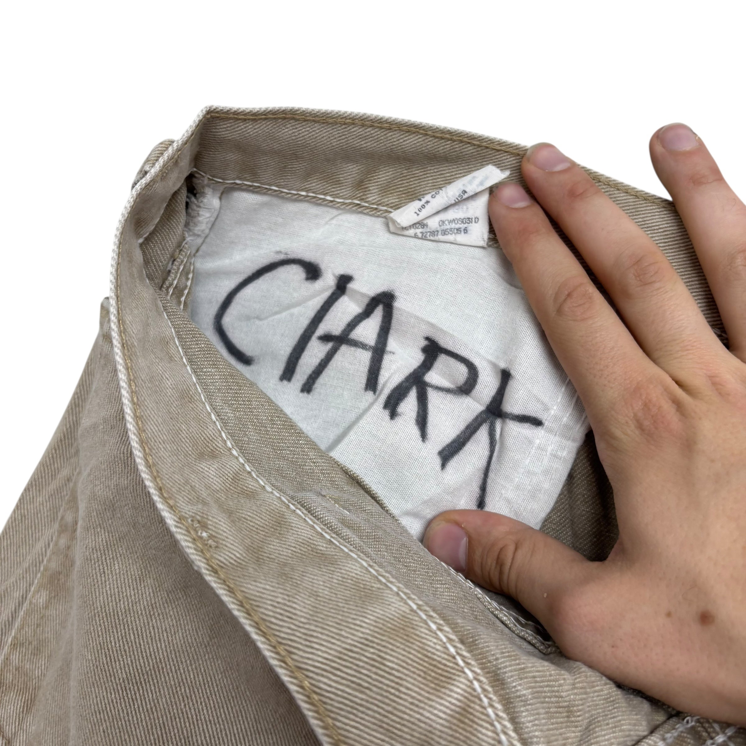 Wrangler Jeans W38 L30 Mens Beige Relaxed Straight Fit Vintage USA Made (E)