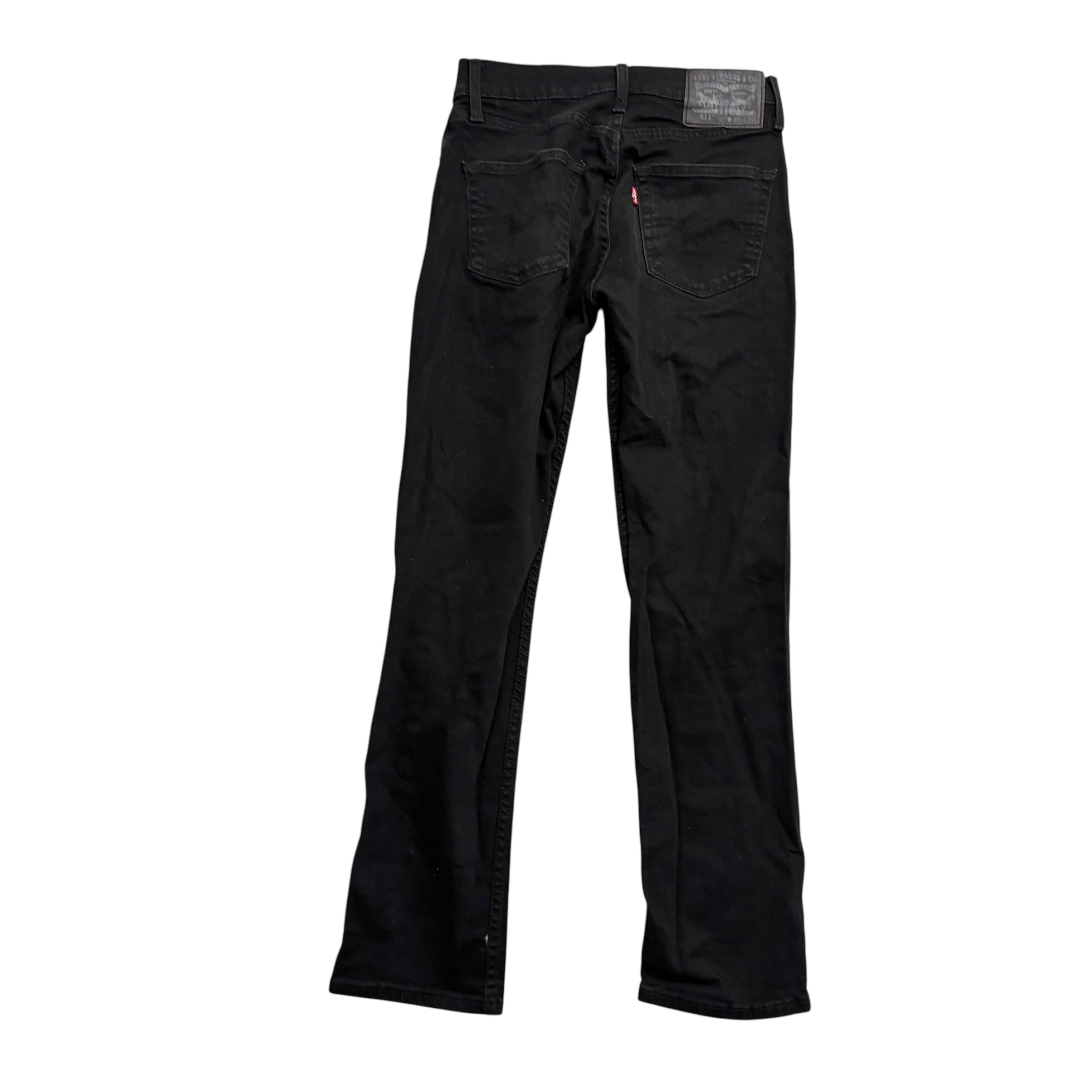 Levis 511 Jeans W26 L29 Mens Black Slim Fit Stretch Denim (E)