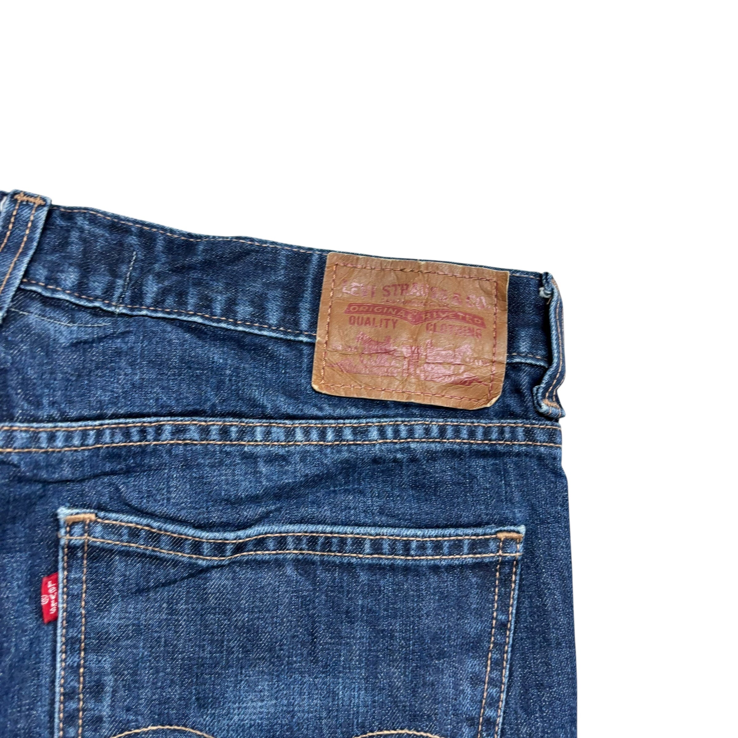 Levis 537 Jeans W36 L34 Mens Dark Blue Slim Bootcut Fit Vintage Denim (E)