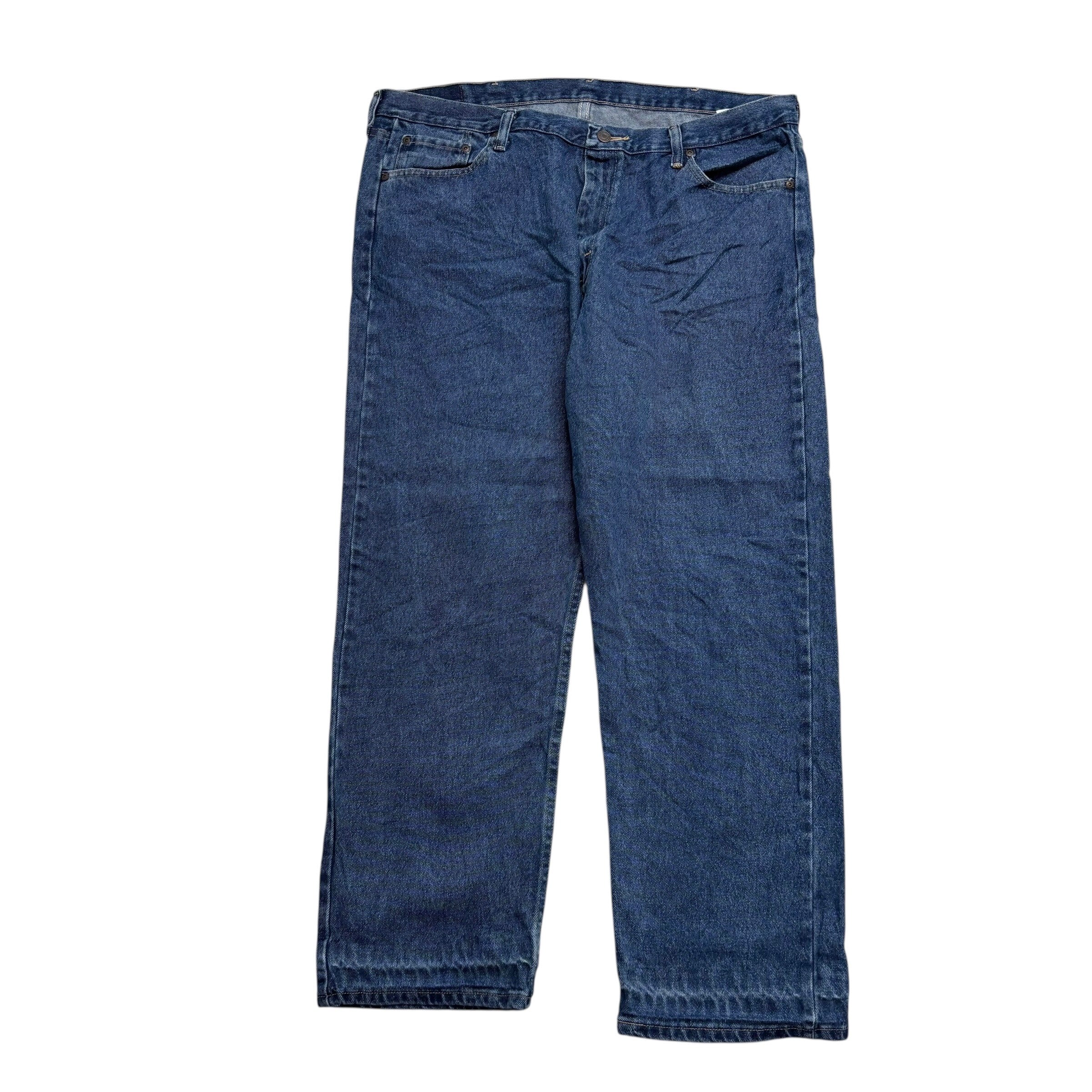 Wrangler Jeans W40 L30 Mens Mid Blue Relaxed Straight Fit Denim