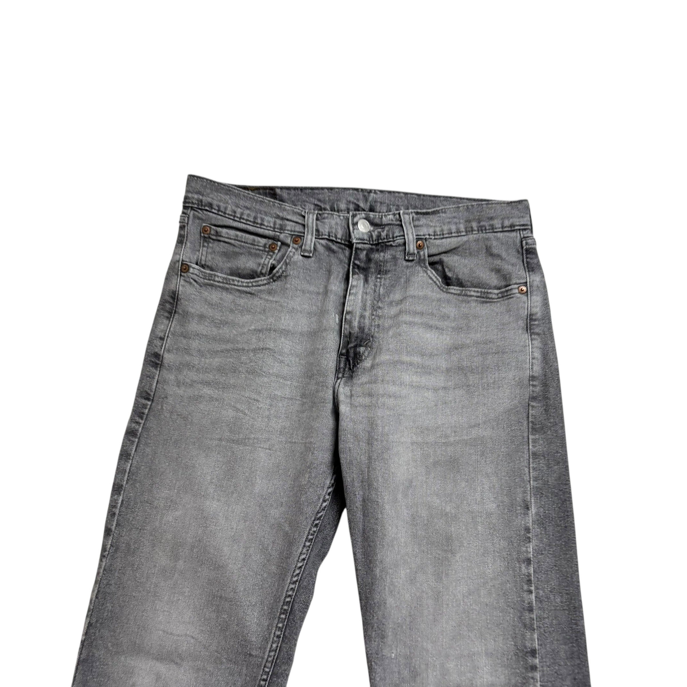 Levis 505 Jeans W32 L32 Mens Grey Regular Straight Fit Stretch Denim