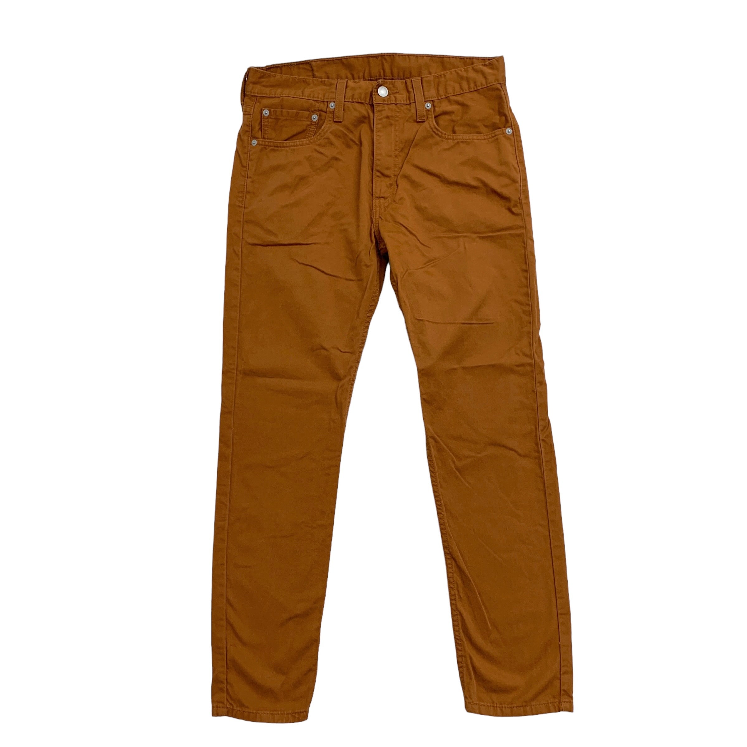 Levis 512 Trousers W32 L30 Mens Orange Slim Taper Fit Cotton Pants