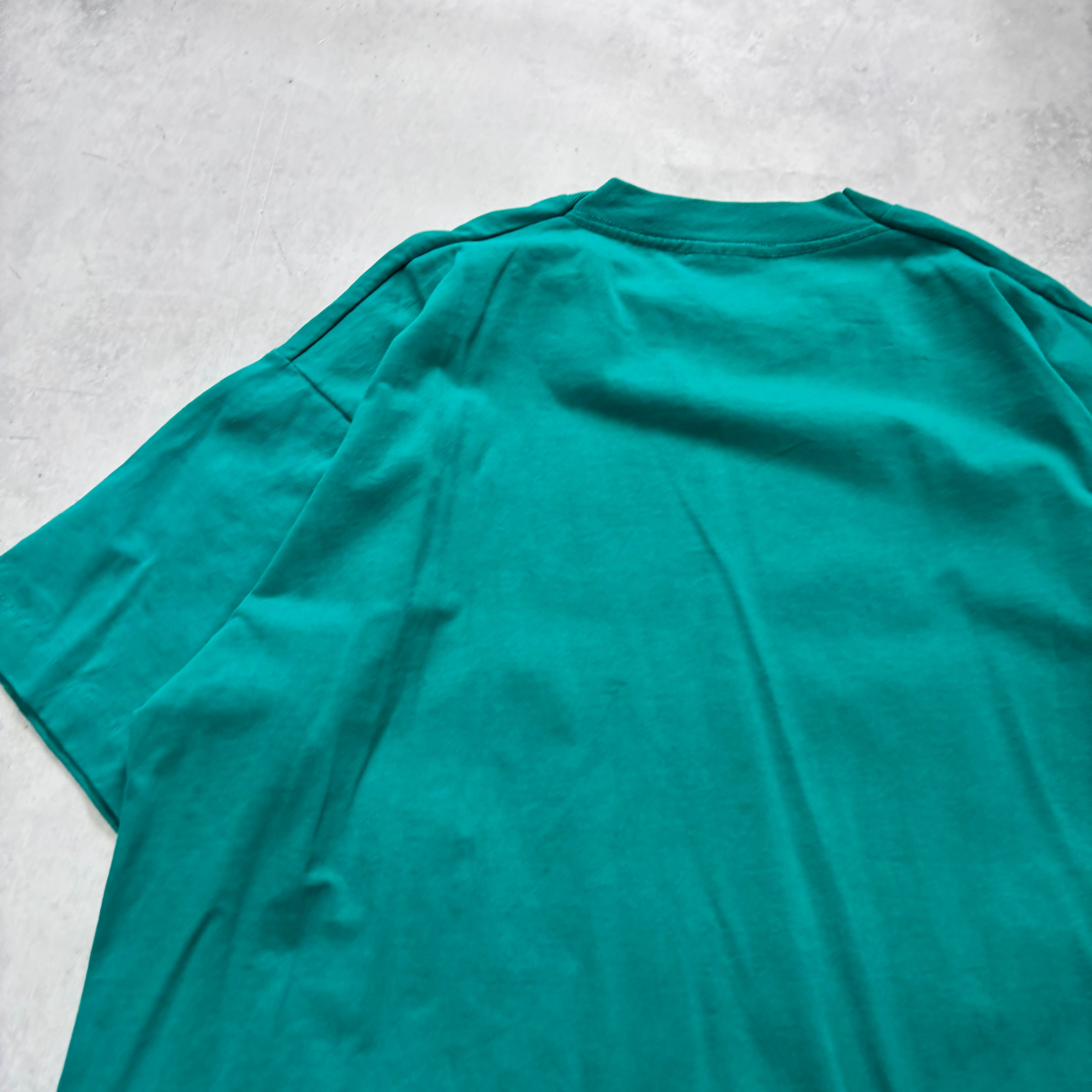 Vintage T Shirt Mens XL Teal Green Single Stitch Graphic Print 90s USA Tourist