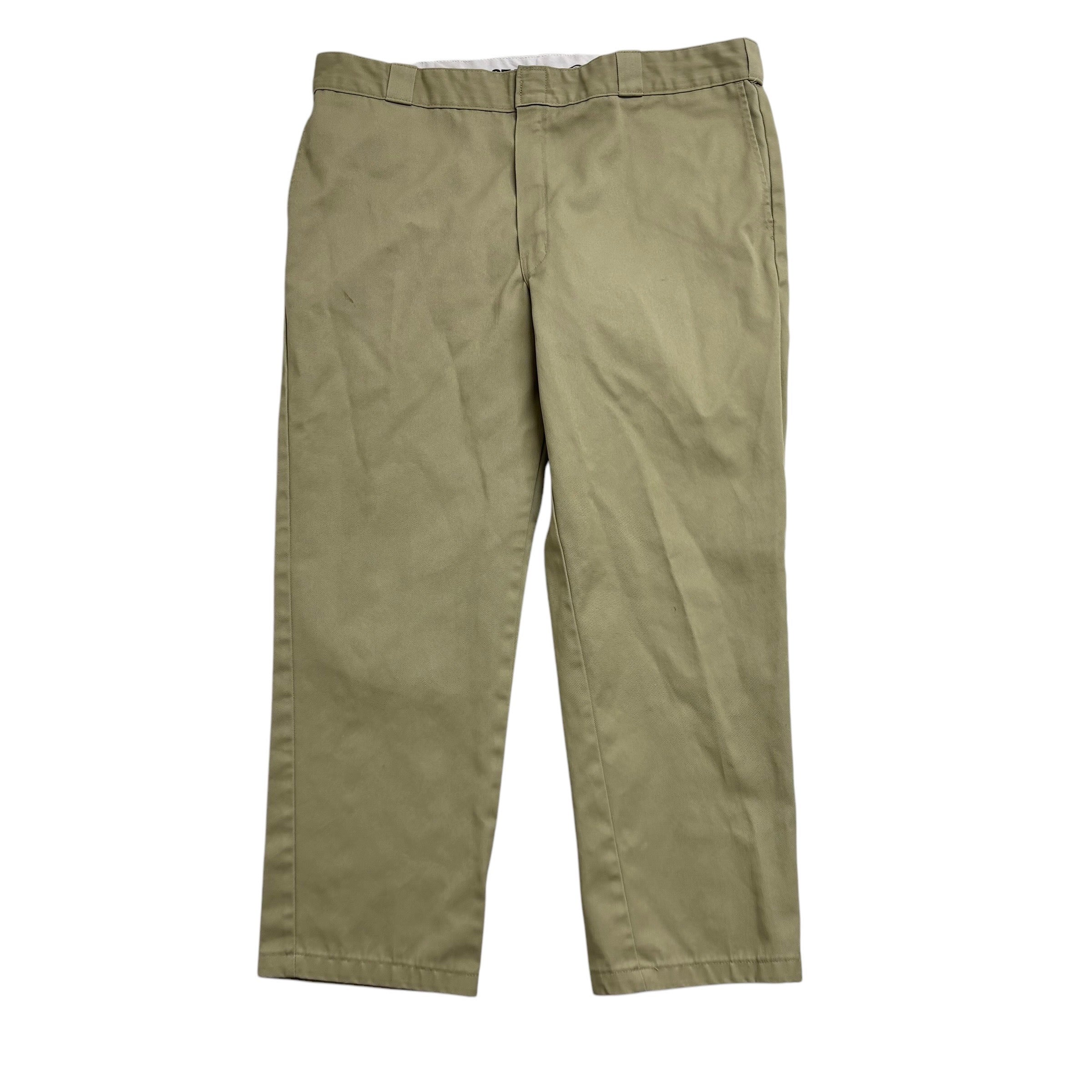 Dickies 874 Trousers W40 L30 Mens Beige Pants Original Straight Fit Workwear