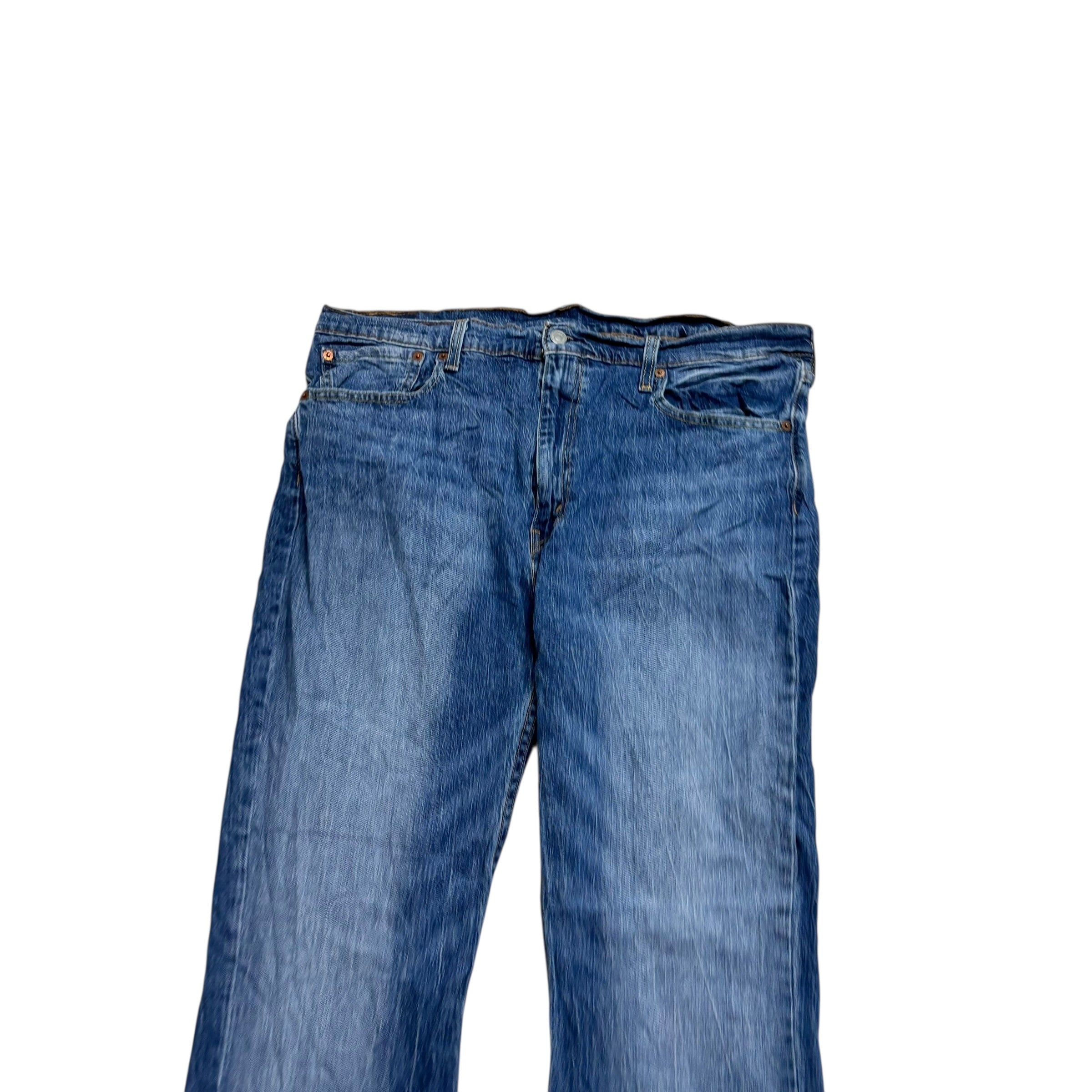 Levis 527 Jeans W38 L30 Mens Mid Blue Slim Bootcut Fit Stretch Denim (E)