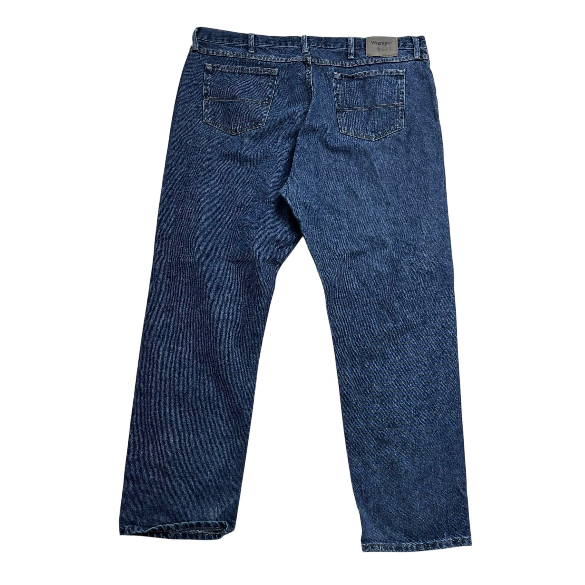 Wrangler Jeans W44 L32 Mens Mid Blue Relaxed Straight Fit Denim (E)