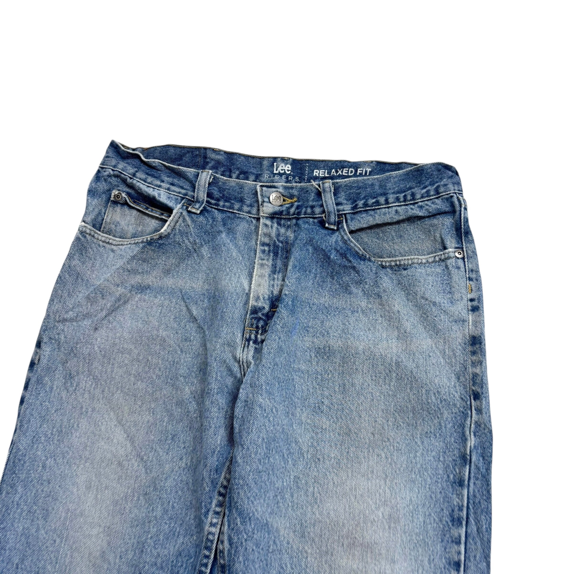 Lee Jeans W34 L29 Mens Light Blue Relaxed Straight Fit Denim