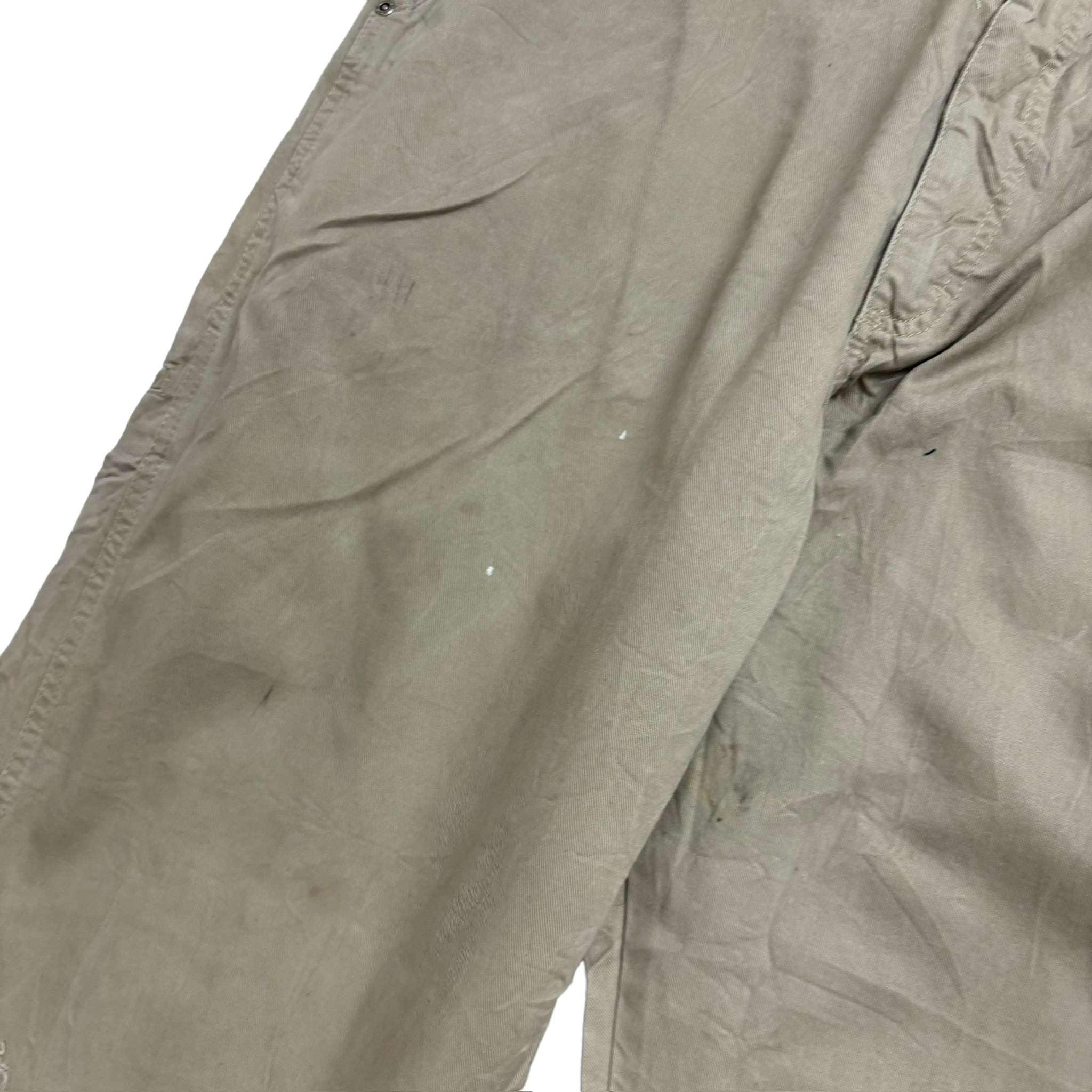 Wrangler Carpenter Pants W40 L30 Mens Beige Stone Baggy Relaxed Fit Trousers