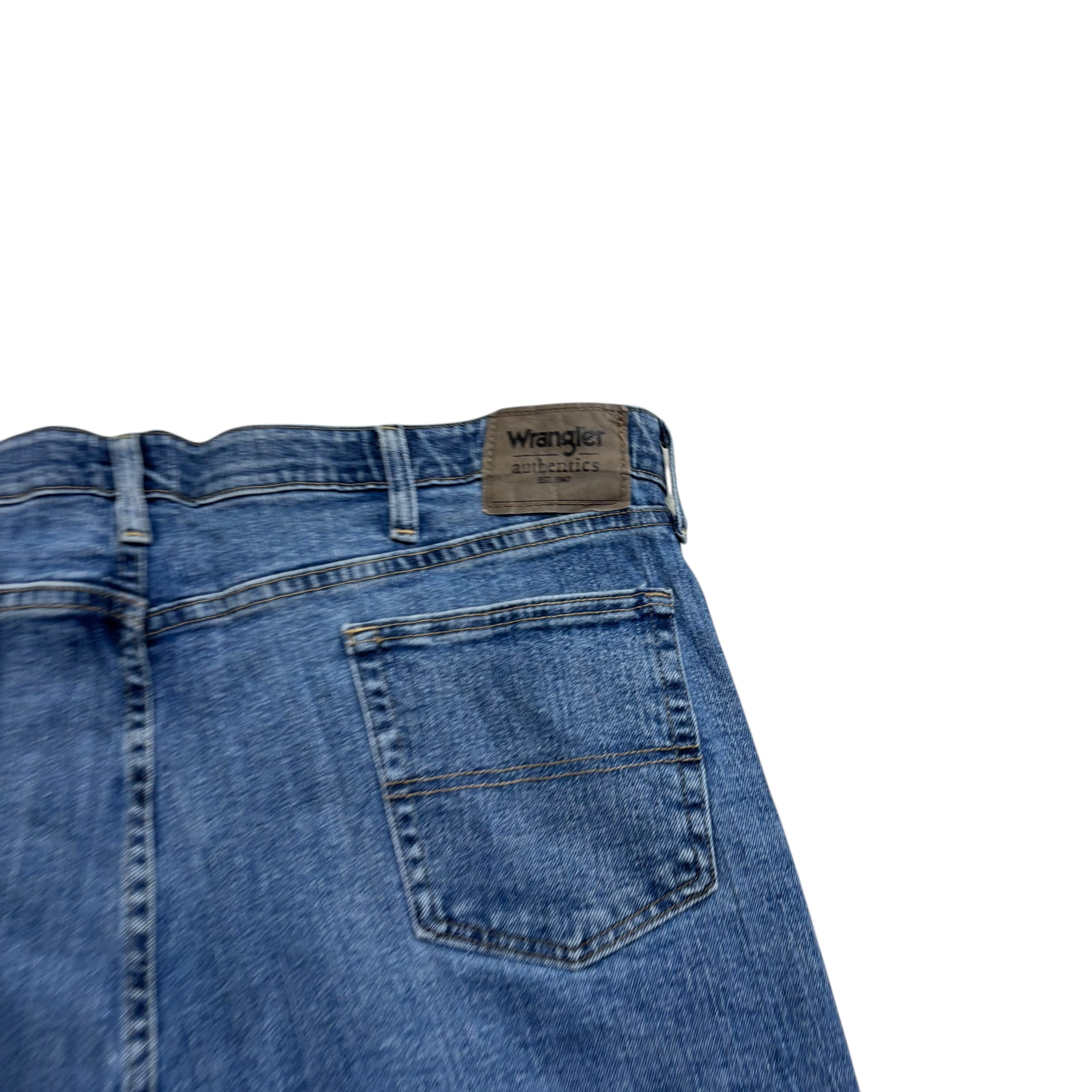 Wrangler Baggy Jorts W42 Mens Denim Shorts Mid Blue Relaxed Fit Stretch (E)