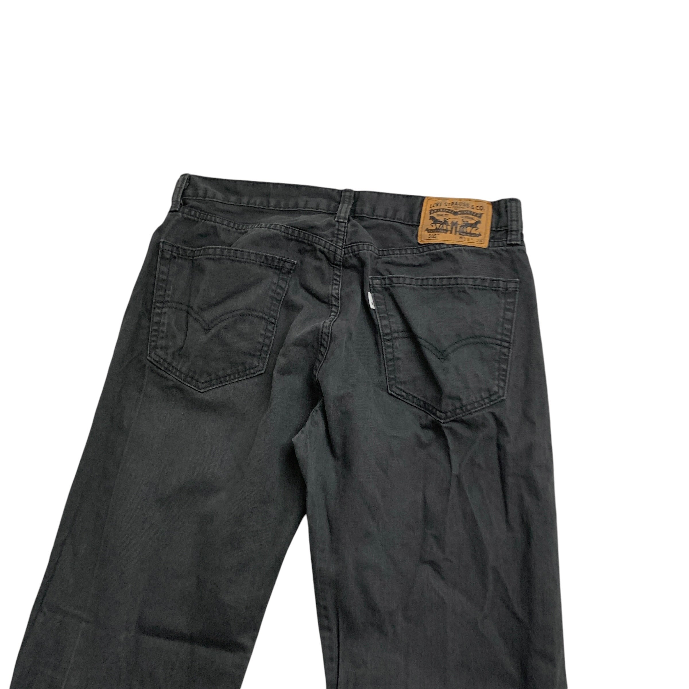 Levis 505  Trousers W32 L31 Mens Grey Regular Straight Fit Cotton Pants