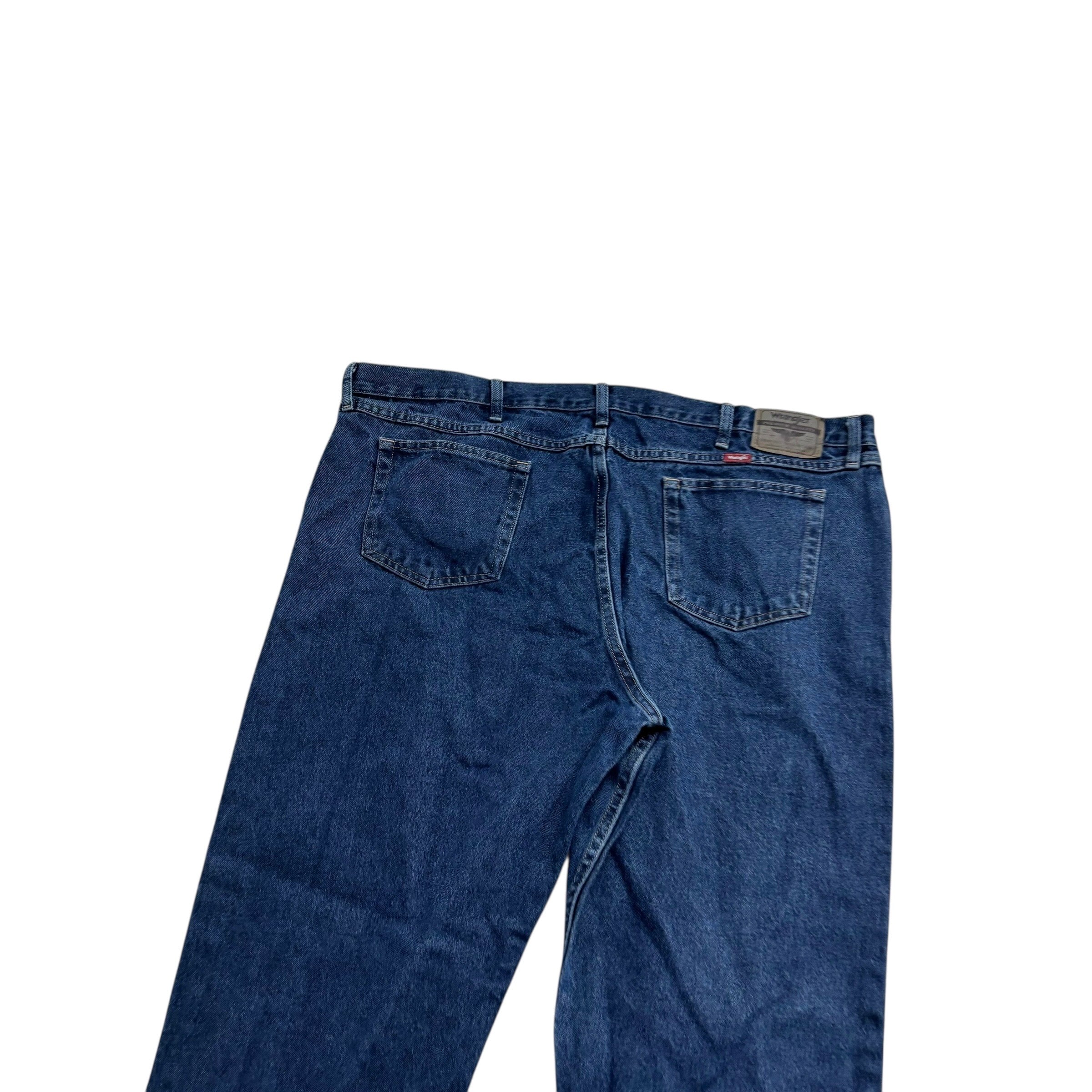 Wrangler Jeans W46 L30 Mens Dark Blue Relaxed Straight Fit Baggy Denim (E)
