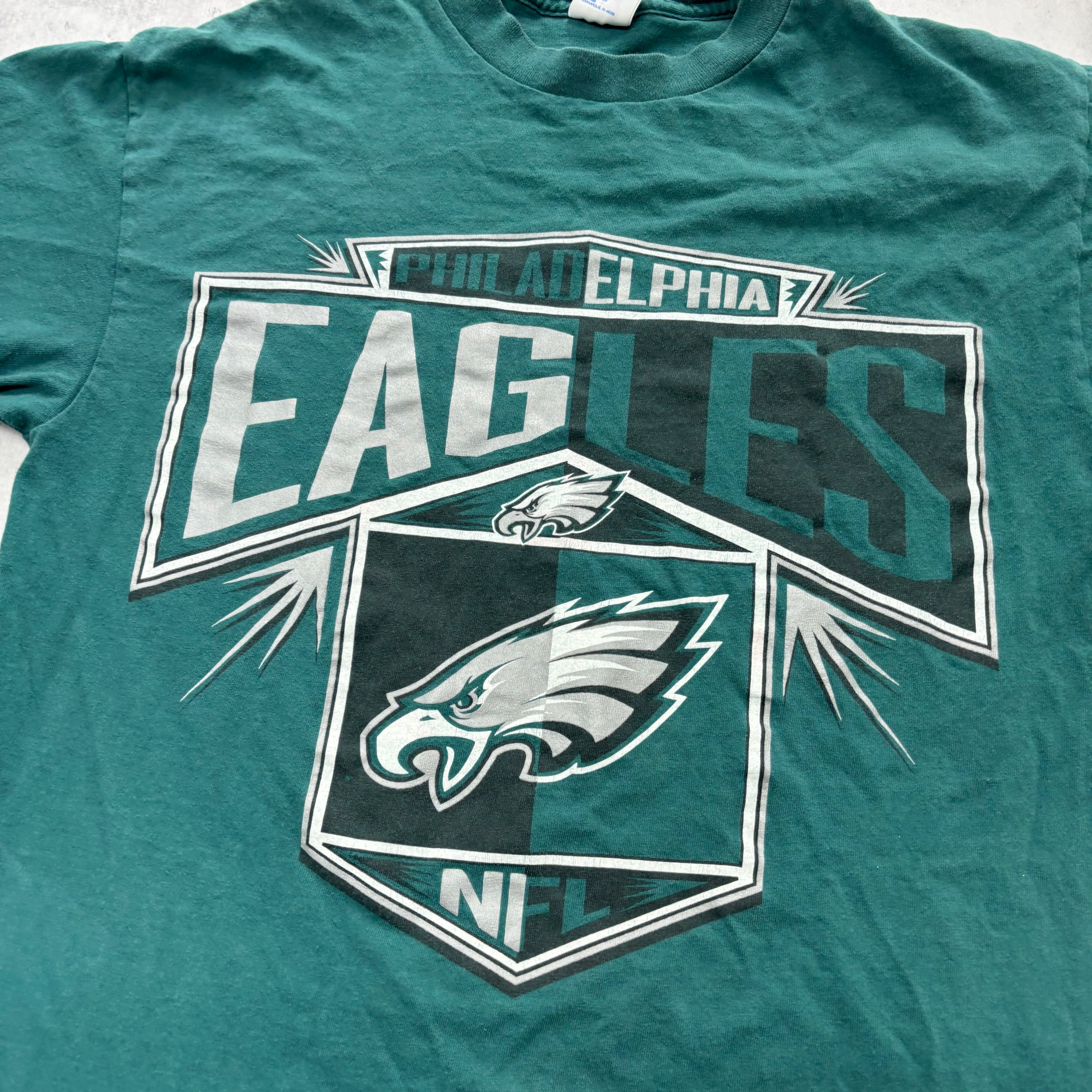 Vintage T Shirt Mens Medium Blue Single Stitch Graphic Print 90s NFL (E)