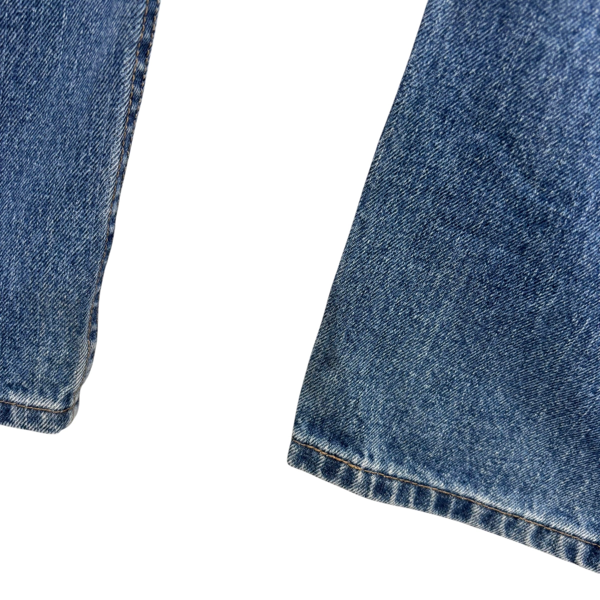 Levis Signature Jeans W40 L30 Mens Mid Blue Regular Straight Fit Denim