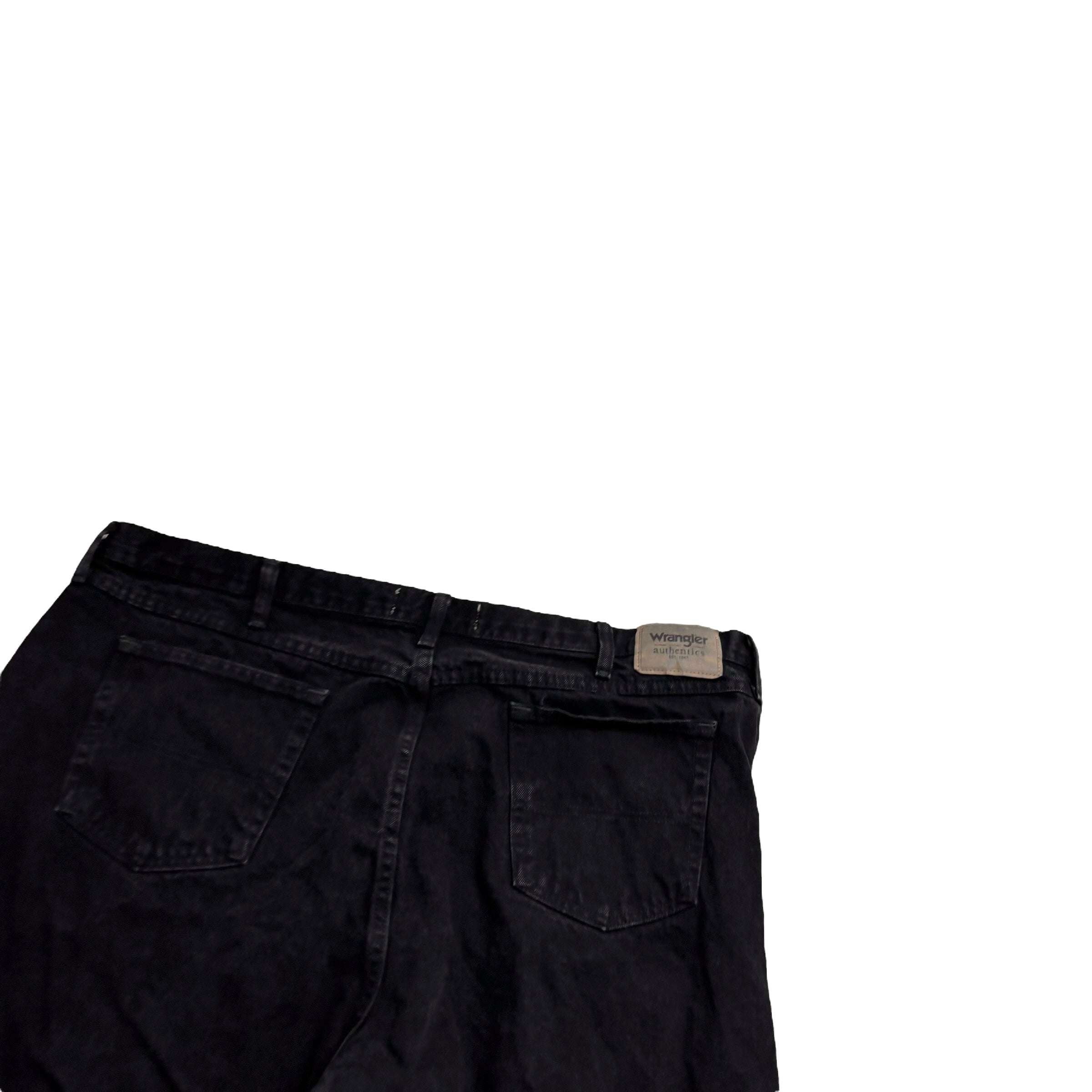 Wrangler Jeans W46 L34 Mens Black Baggy Relaxed Straight Fit Denim (E)