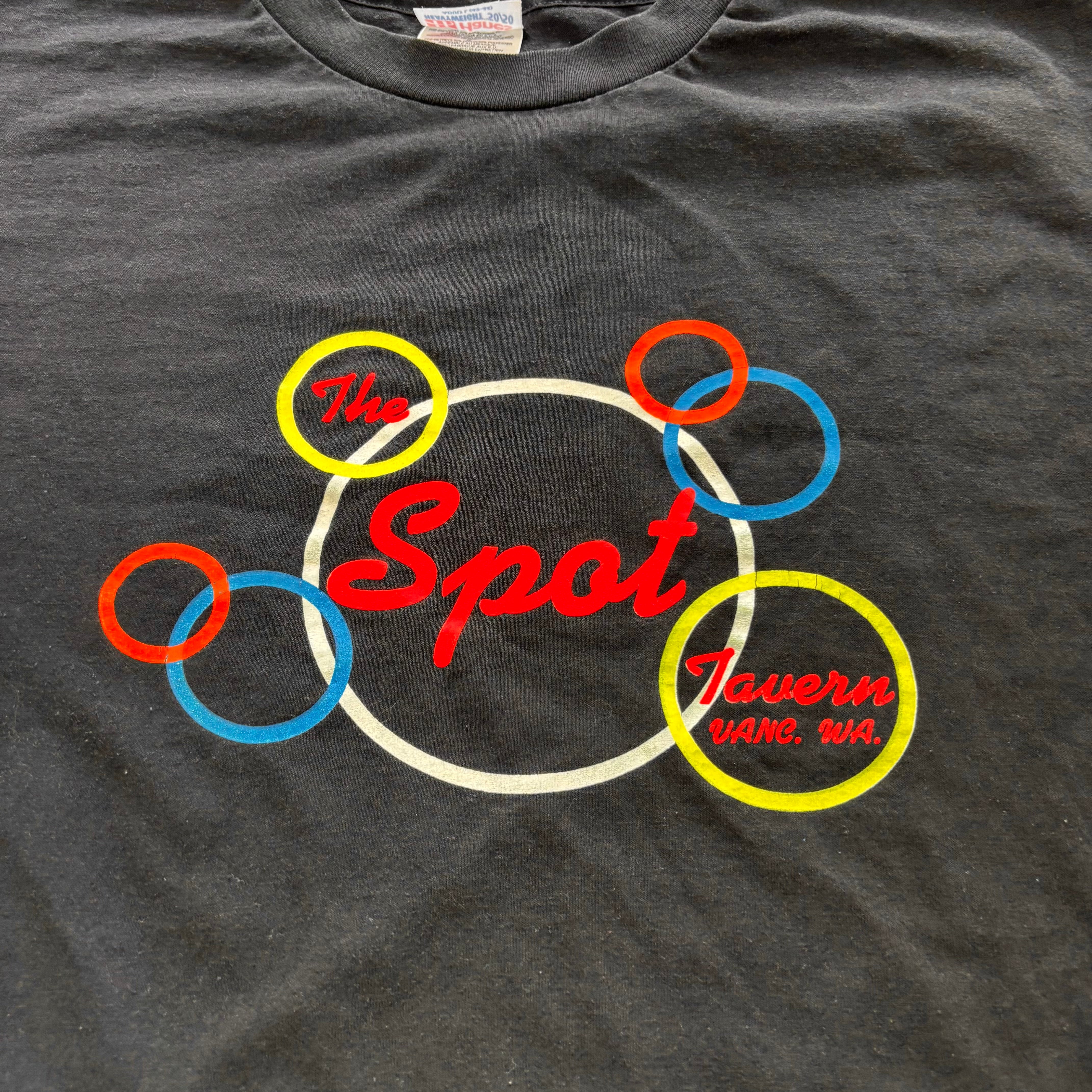 Vintage T Shirt Mens Medium Black Single Stitch Graphic Print 90s Tourist (E)