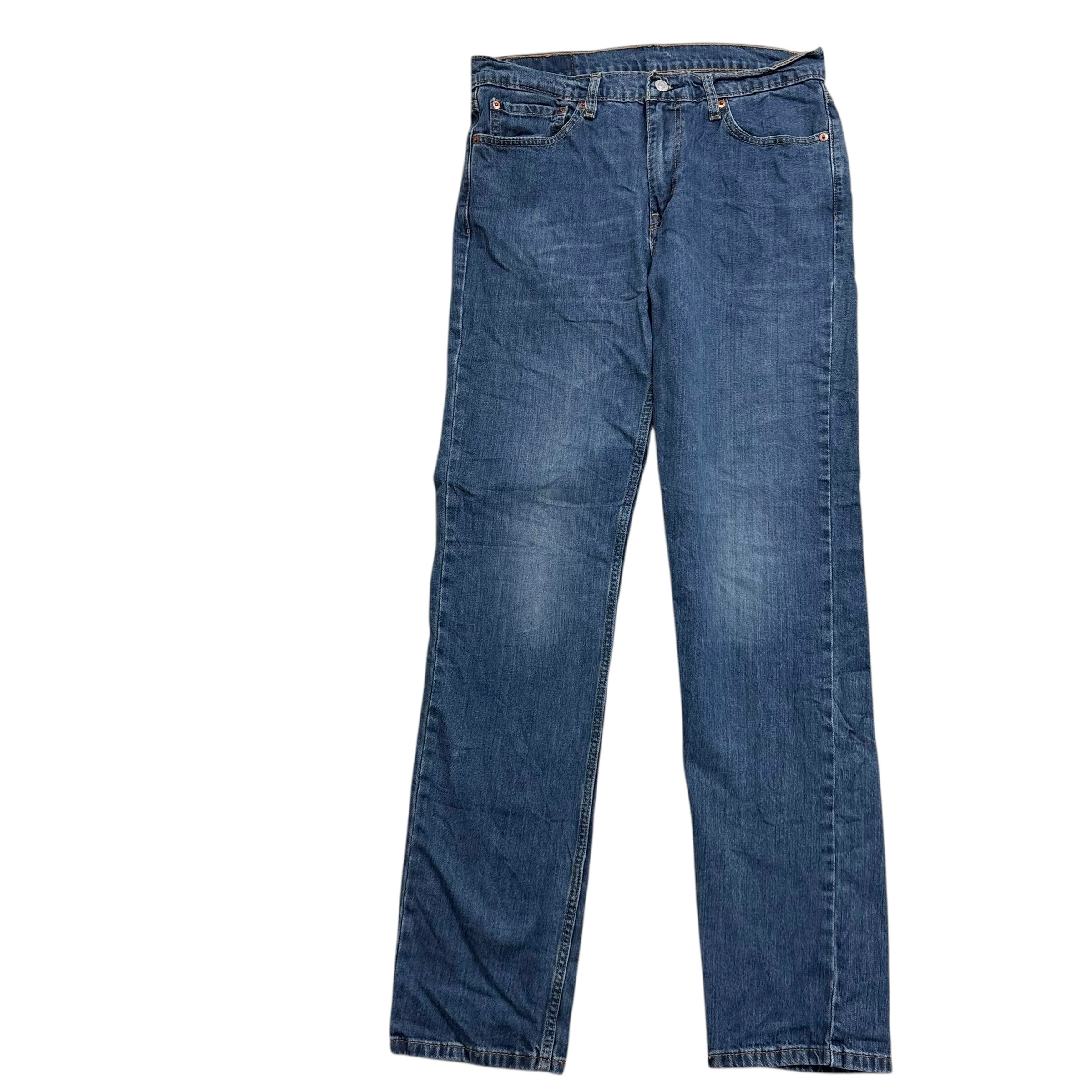 Levis 511 Jeans W32 L34 Mens Mid Blue Slim Fit Stretch Denim (E)
