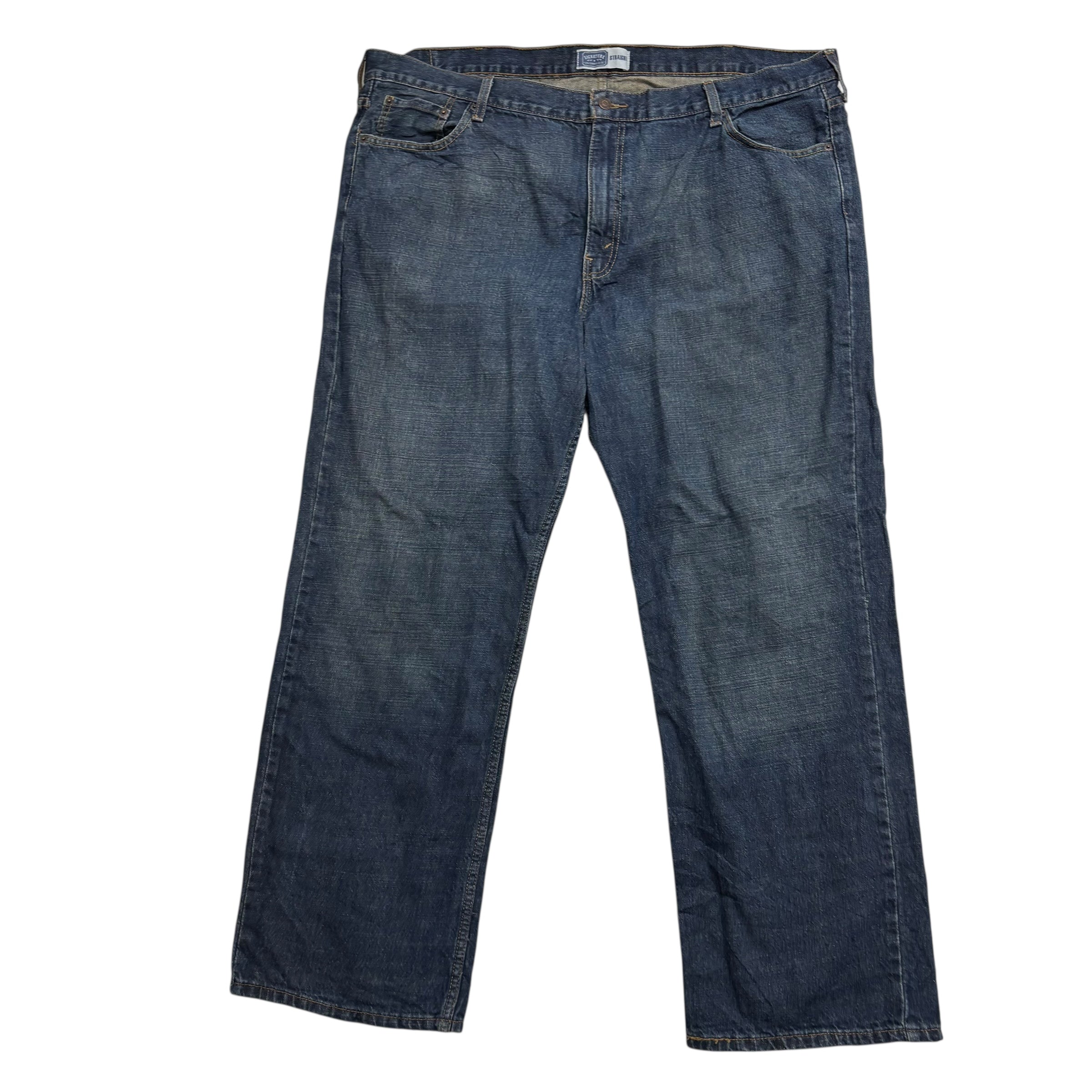 Levis Signature Jeans W44 L32 Mens Dark Blue Relaxed Straight Vintage Denim (E)