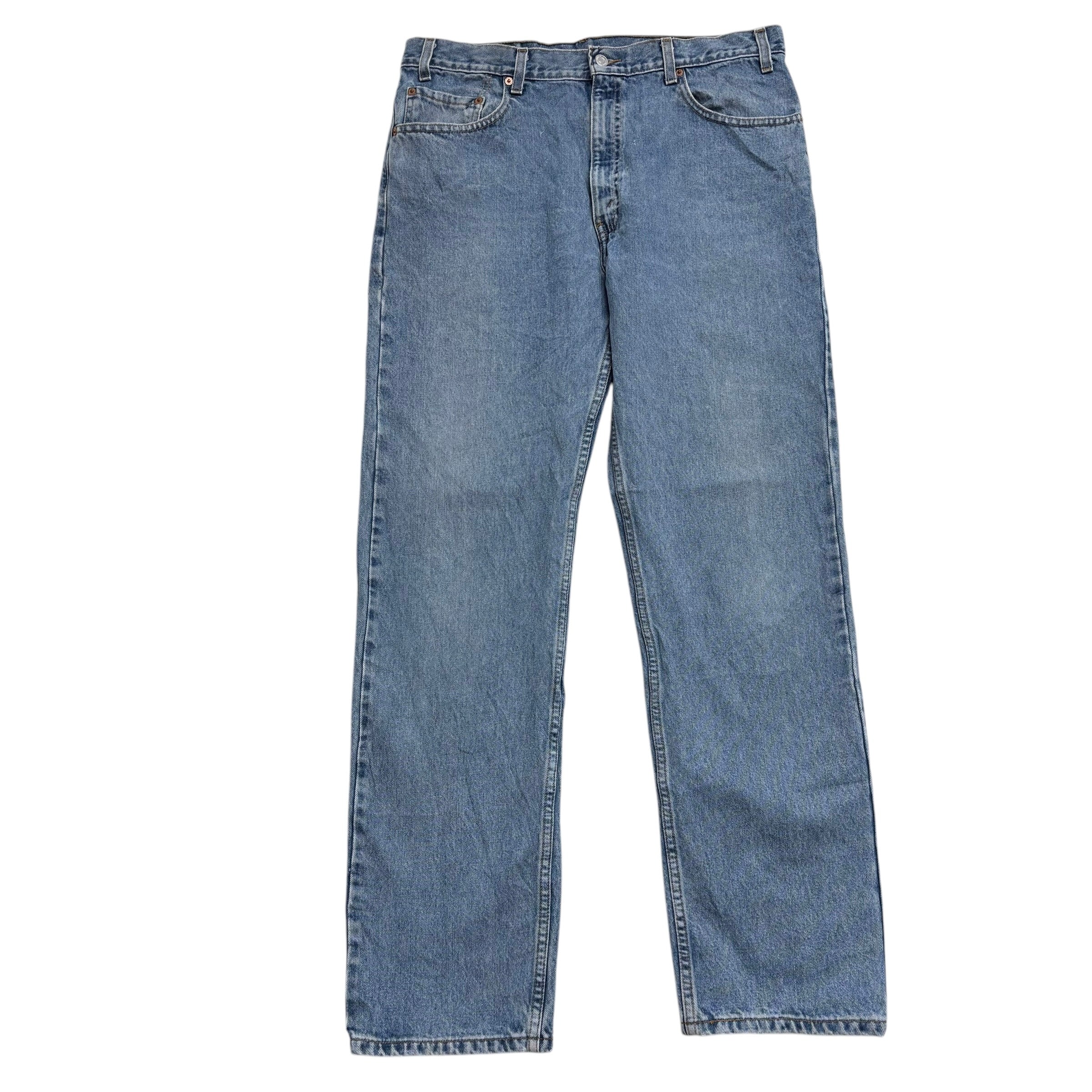 Levis 505 Jeans W36 L32 Mens Light Blue Regular Straight Fit Vintage Denim