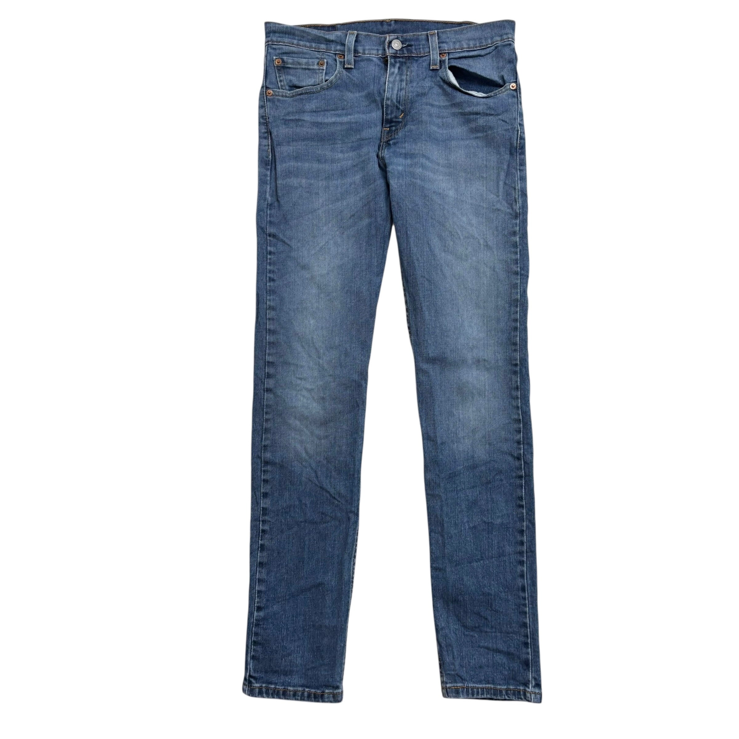 Levis 502 Jeans W30 L32 Mens Mid Blue Regular Tapered Fit Stretch Denim