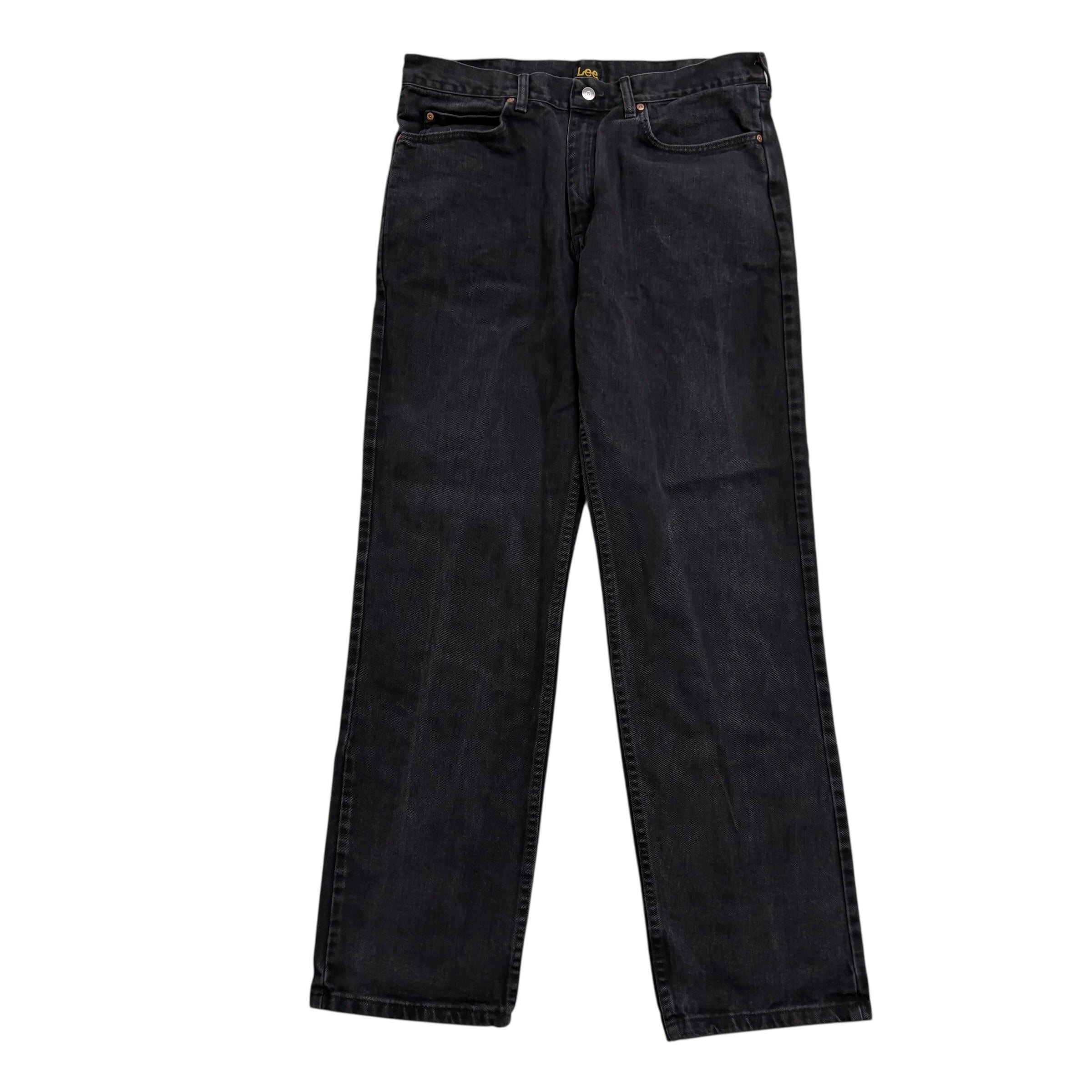 Wrangler Jeans W36 L34 Mens Black Relaxed Straight Fit Vintage Denim (E)