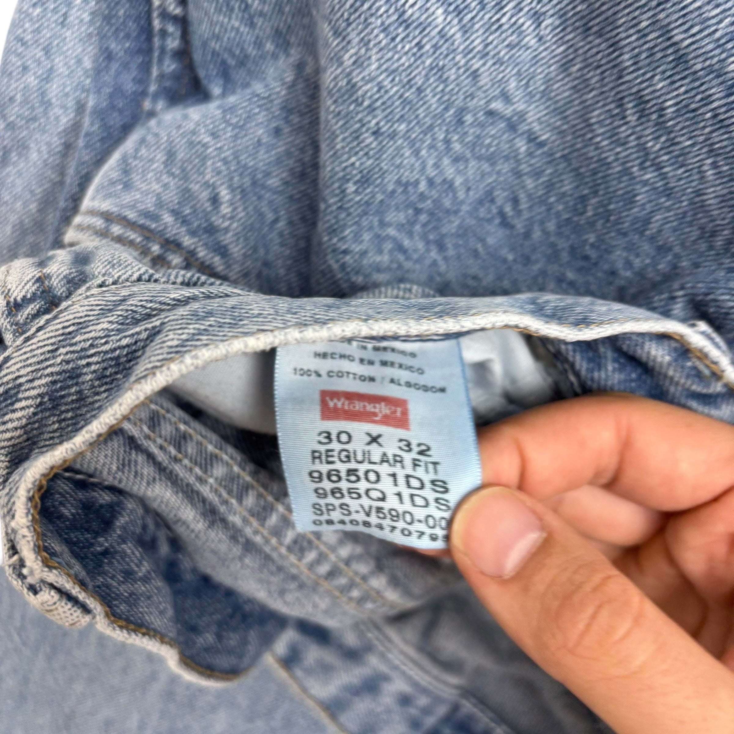 Wrangler Jeans W30 L32 Mens Light Blue Regular Straight Fit Denim