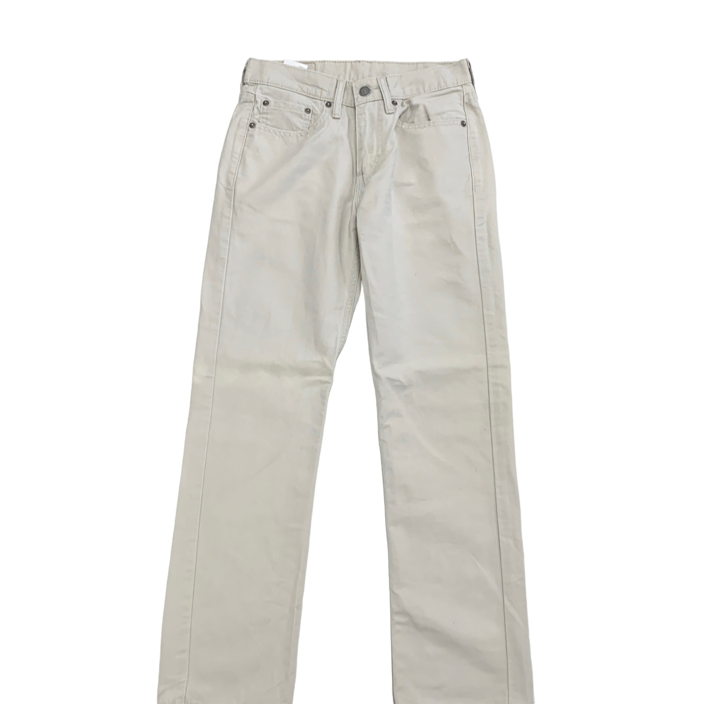 Levis 514 Trousers W28 L30 Mens Cream Regular Straight Fit Pants