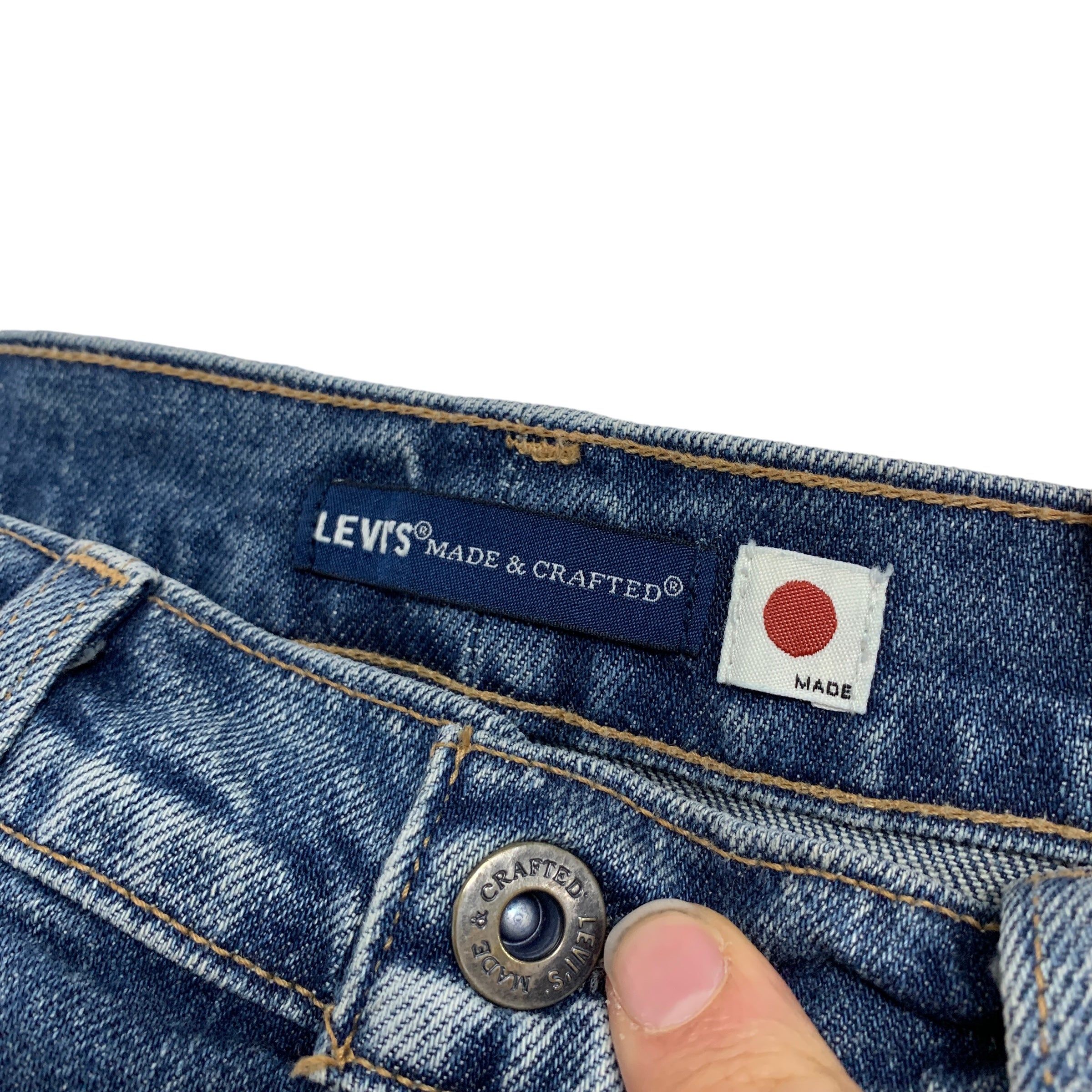 Levis 502 Jeans W34 L32 Mens Made & Crafted Selvedge Japanese Denim Stretch