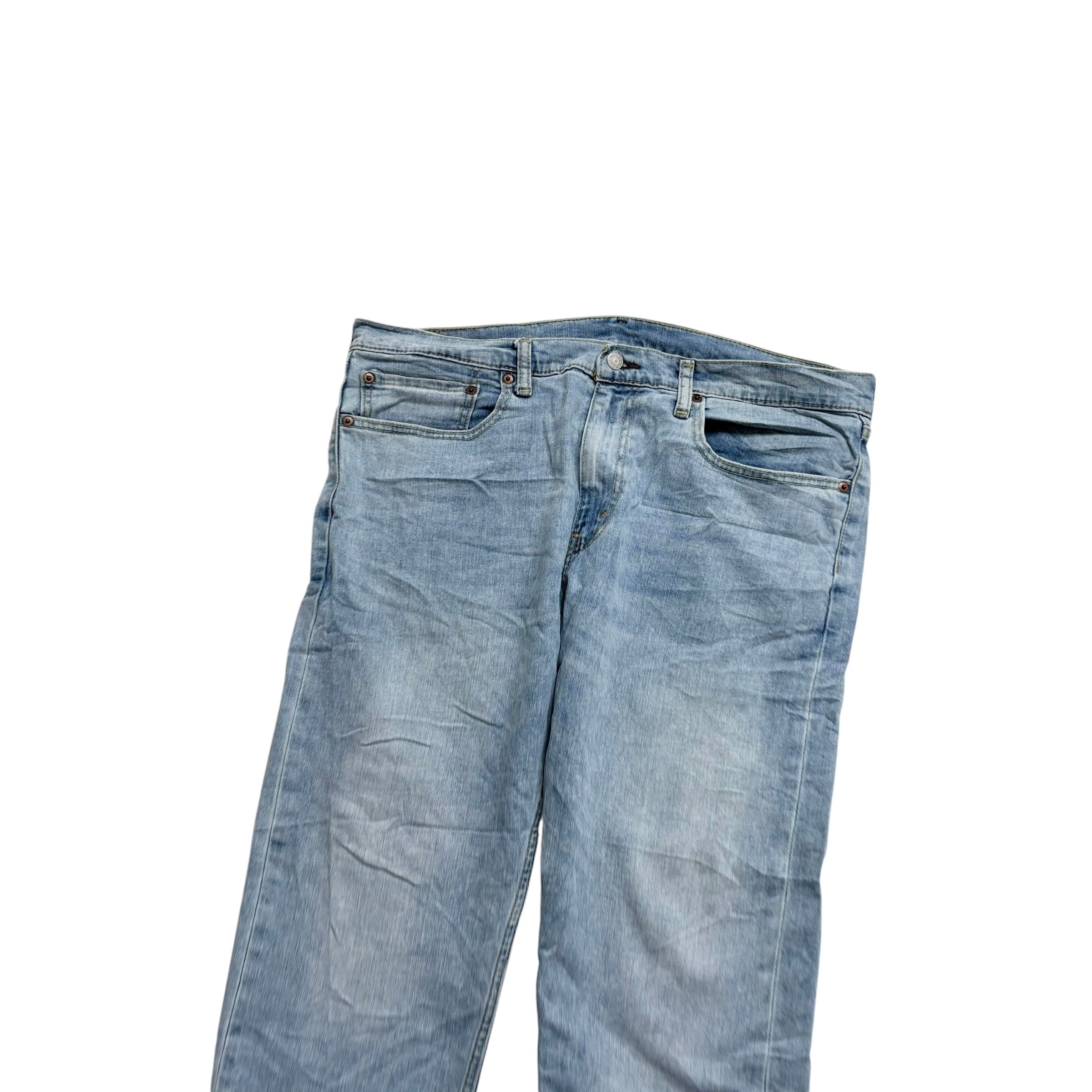 Levis 502 Jeans W38 L29 Mens Light Blue Regular Tapered Fit Stretch Denim (E)