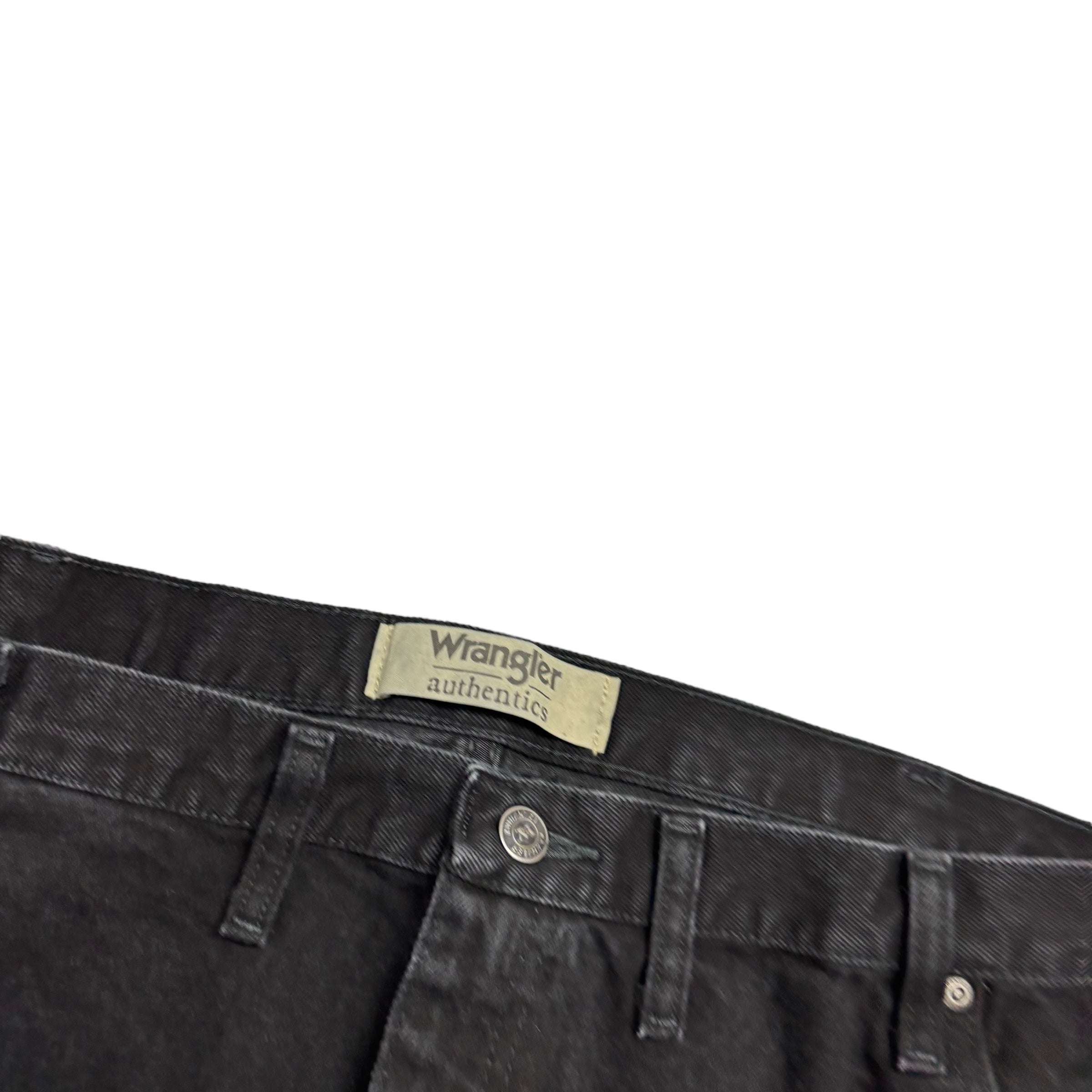 Wrangler Jeans W46 L34 Mens Black Baggy Relaxed Straight Fit Denim (E)