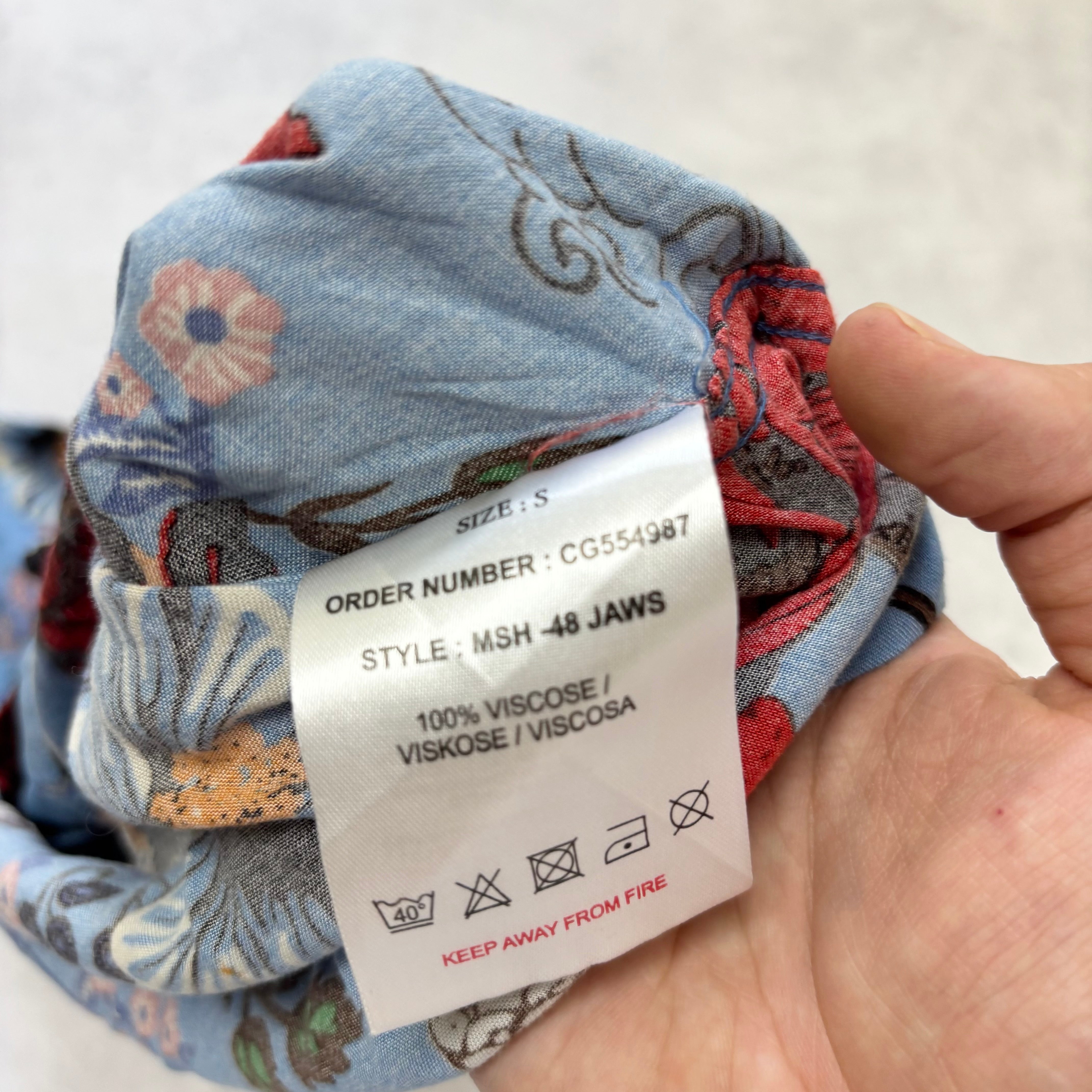 Hawaiian Shirt Mens Medium Blue Regular Fit Short Sleeve Viscose (E)