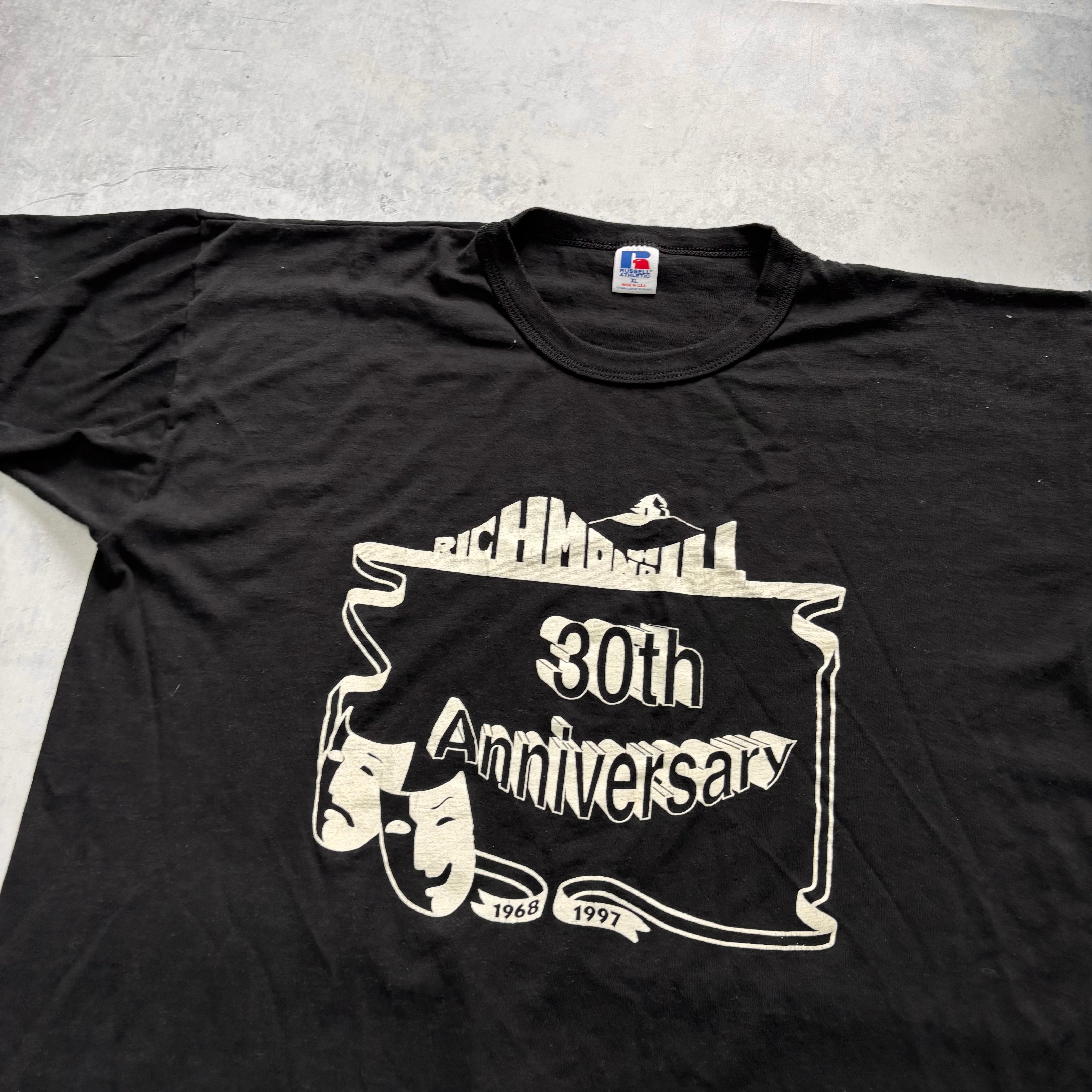 Vintage T Shirt Mens XL Black Single Stitch Graphic Print 90s Theatre (E)