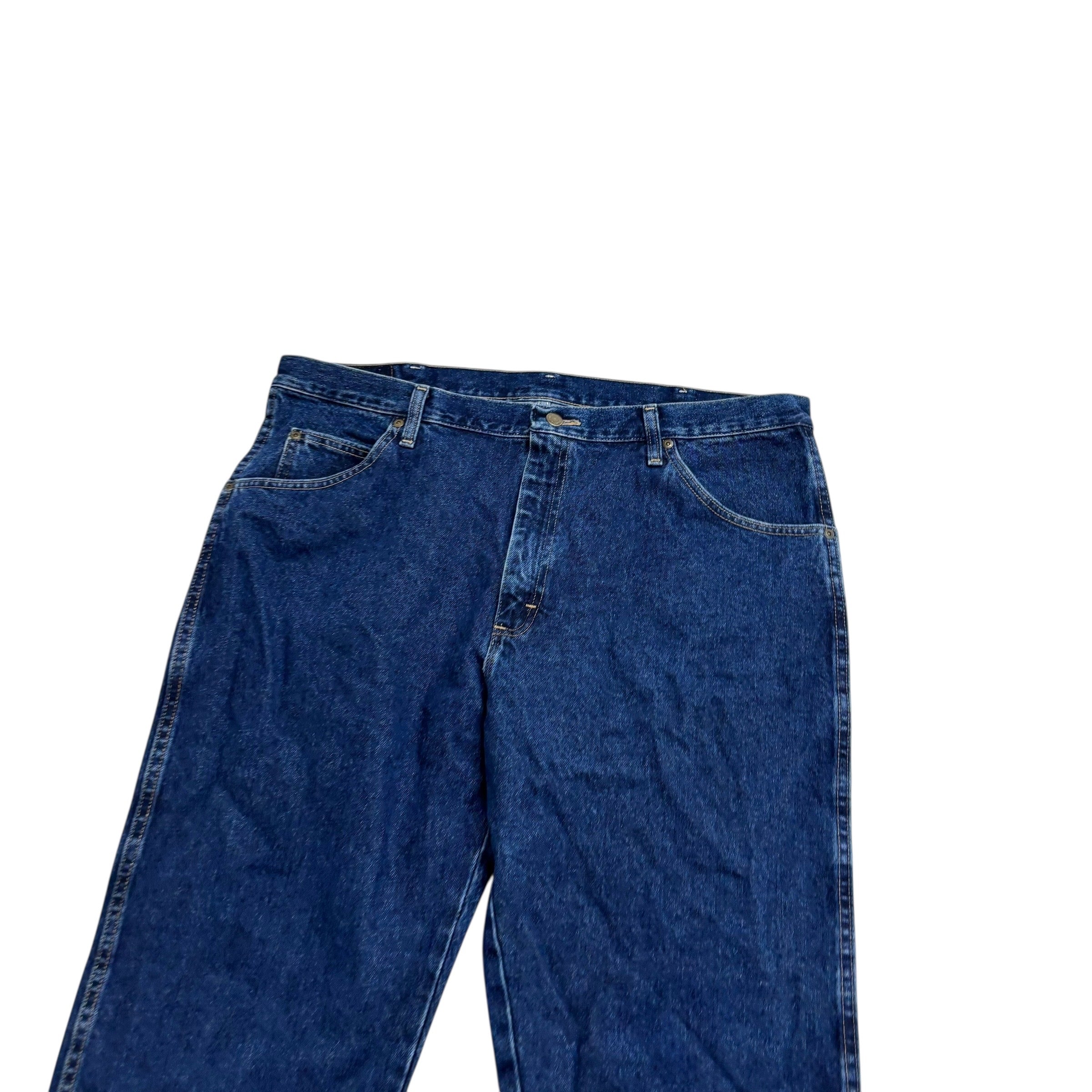 Wrangler Jeans W40 L30 Mens Dark Blue Regular Straight Fit Denim