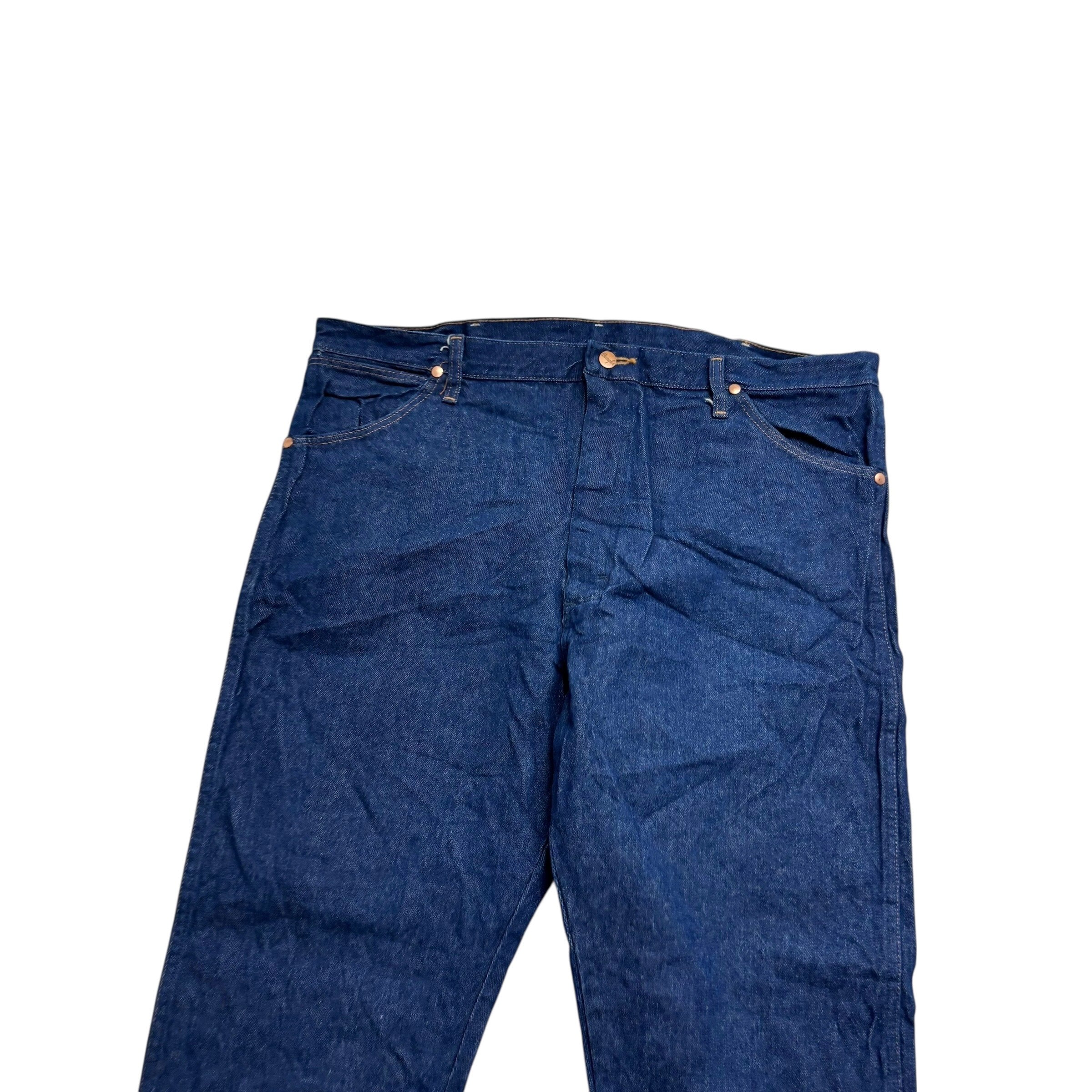 Wrangler Jeans Cowboy Cut W40 L30 Mens Dark Blue 13MWZ Original Fit Denim (E)