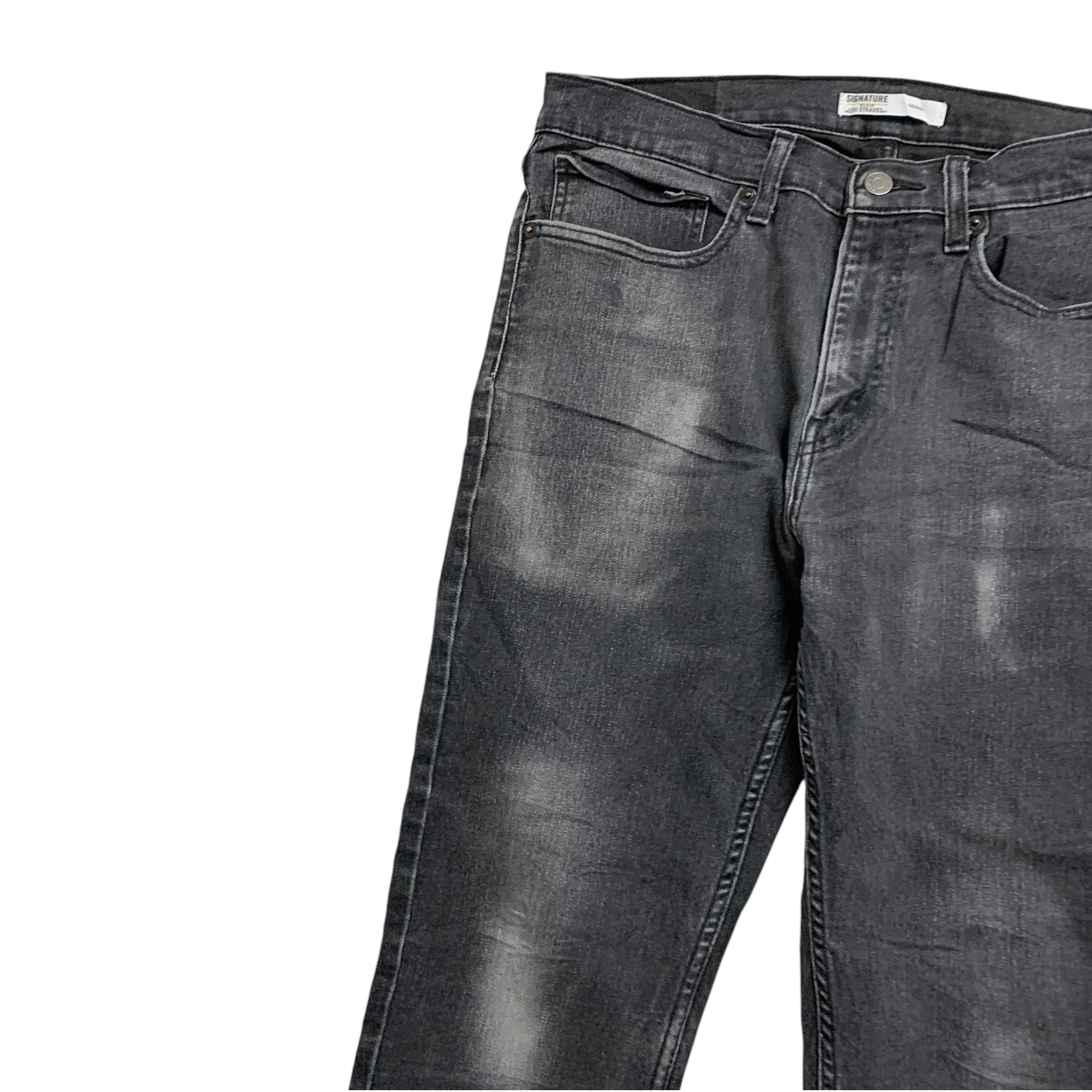 Levis Signature Jeans W34 L30 Mens Grey Skinny Fit Stretch Denim