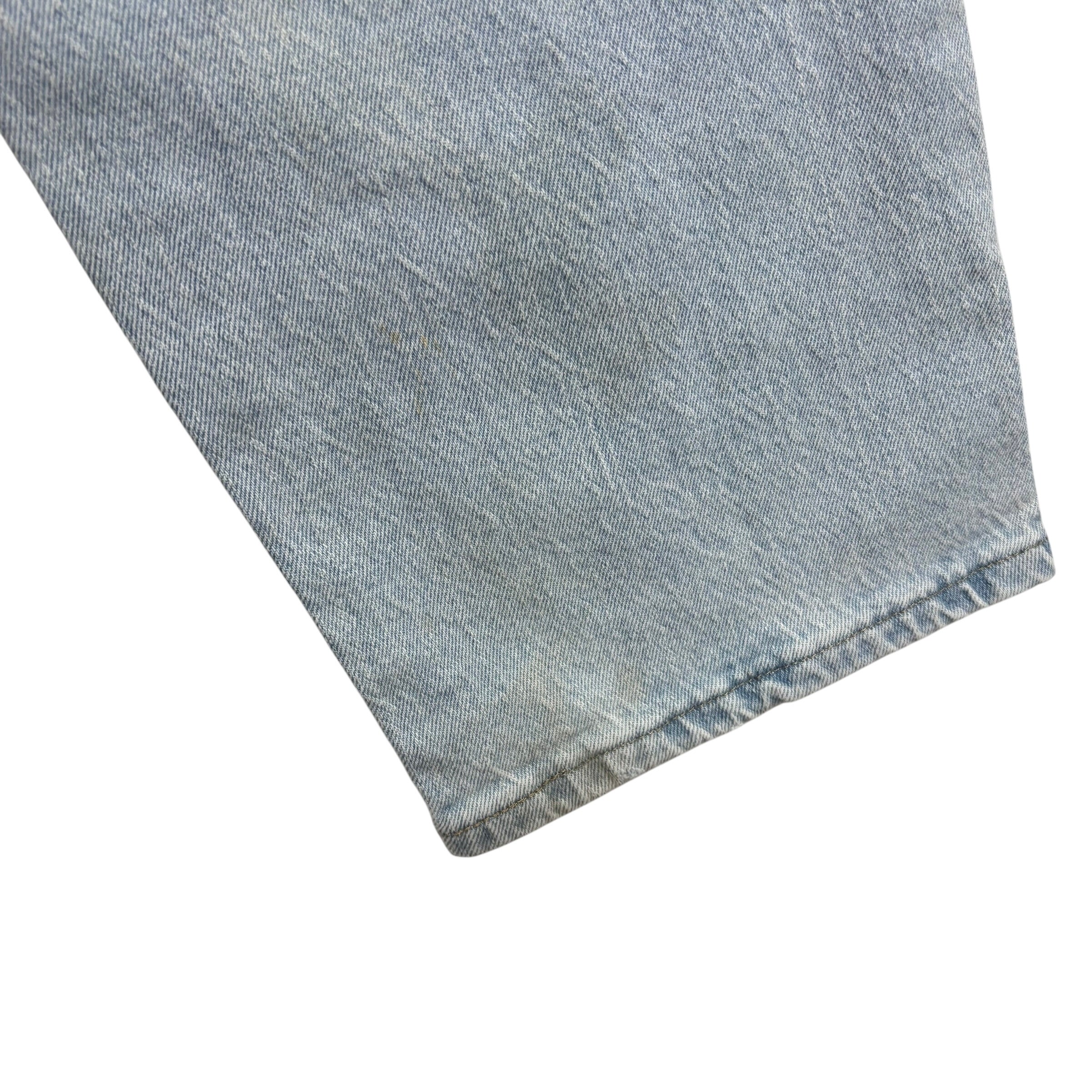 Wrangler Jeans W40 L30 Mens Light Blue Relaxed Straight Fit Stretch Denim (F)